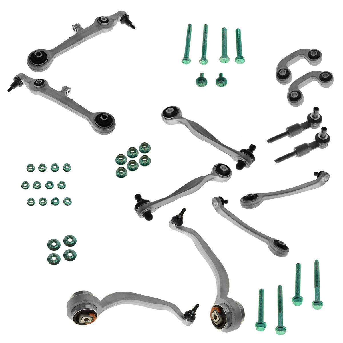 Control Arms Ball Joints Tie Rods 13 Piece Suspension Kit for Audi A4