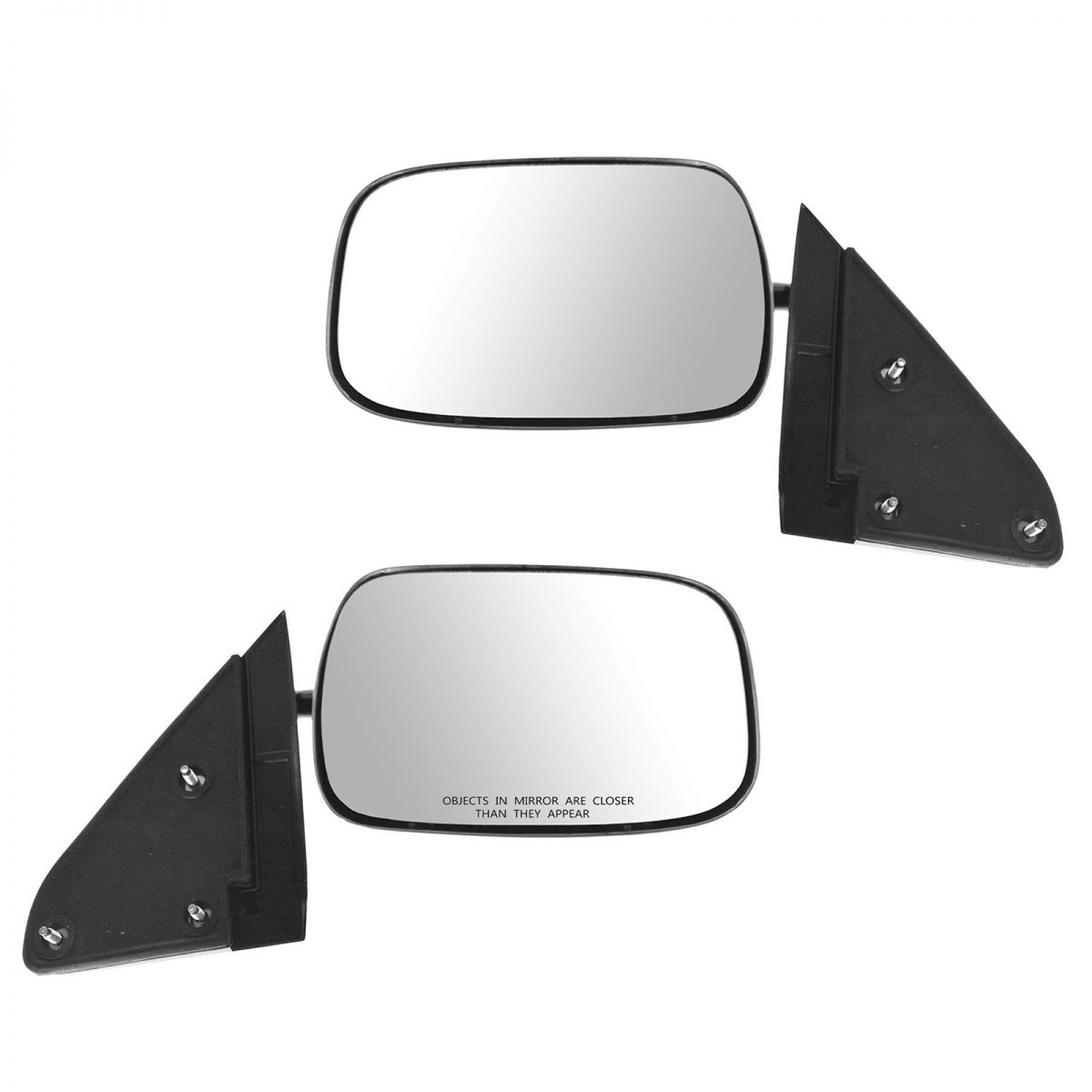 Manual Side View Mirrors Stainless Steel Pair Set for Chevy GMC Pickup