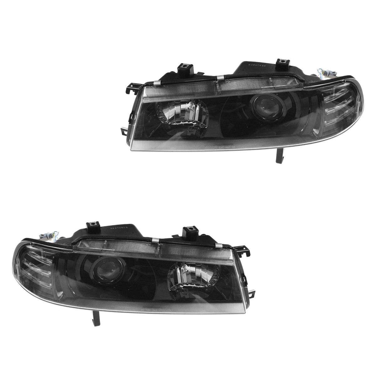 92-96 Honda prelude black projector headlights #6