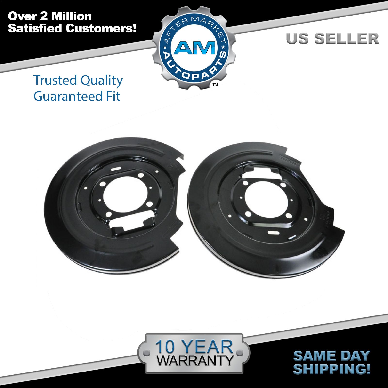 Rear Brake Backing Plate Dust Shield Pair Set for F150 F250 Expedition