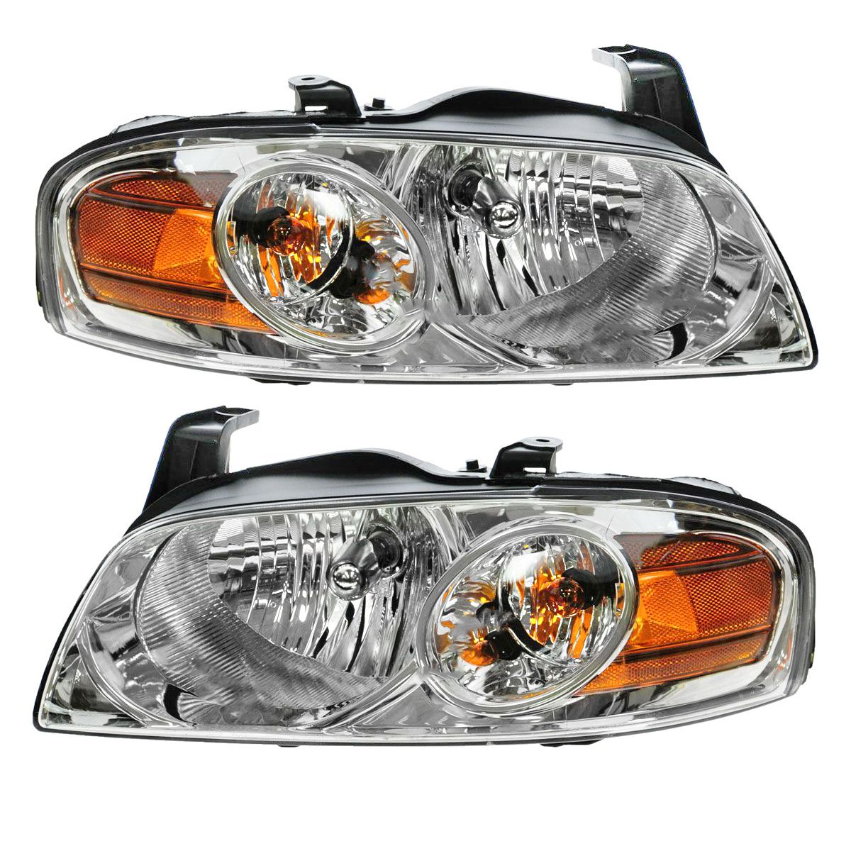 Models Headlights Headlamps Pair Set For 04 06 Nissan Sentra Base And S