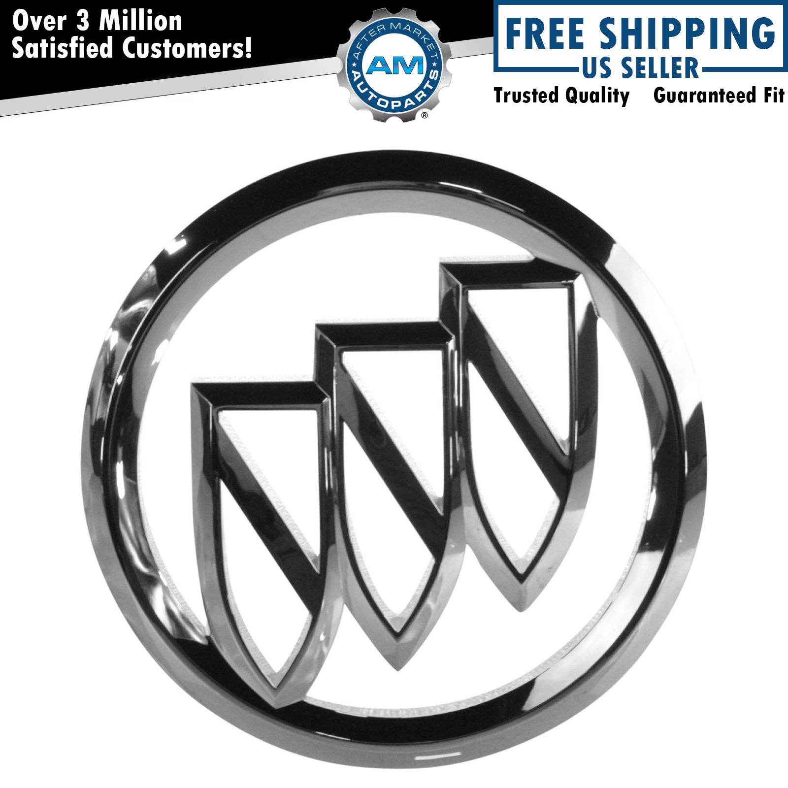 OEM 25759434 Tri Shield Grille Emblem Chrome for Buick Lucerne Lacrosse