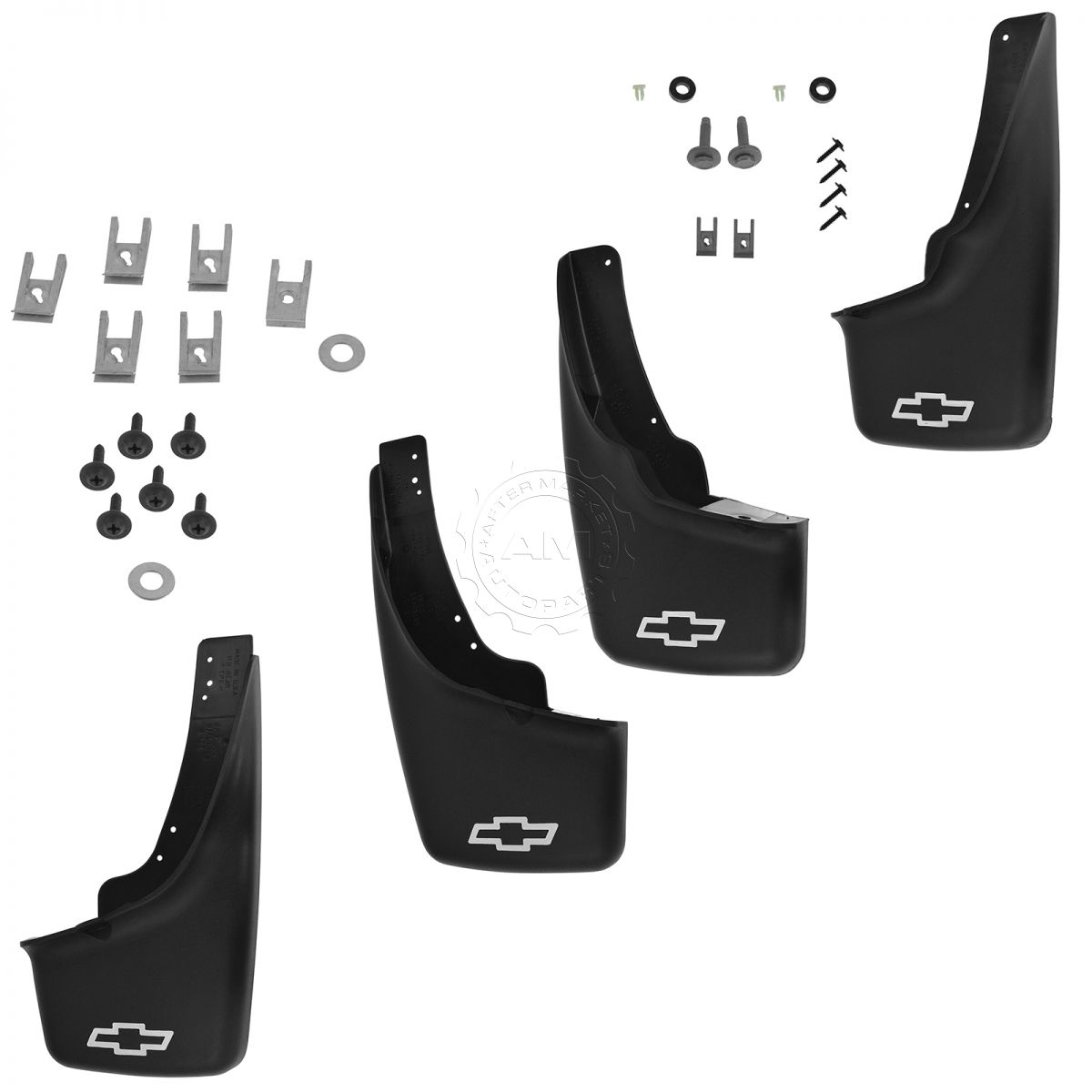 OEM Mud Flap Set of 4 Molded with Fender Flares for Chevy Truck