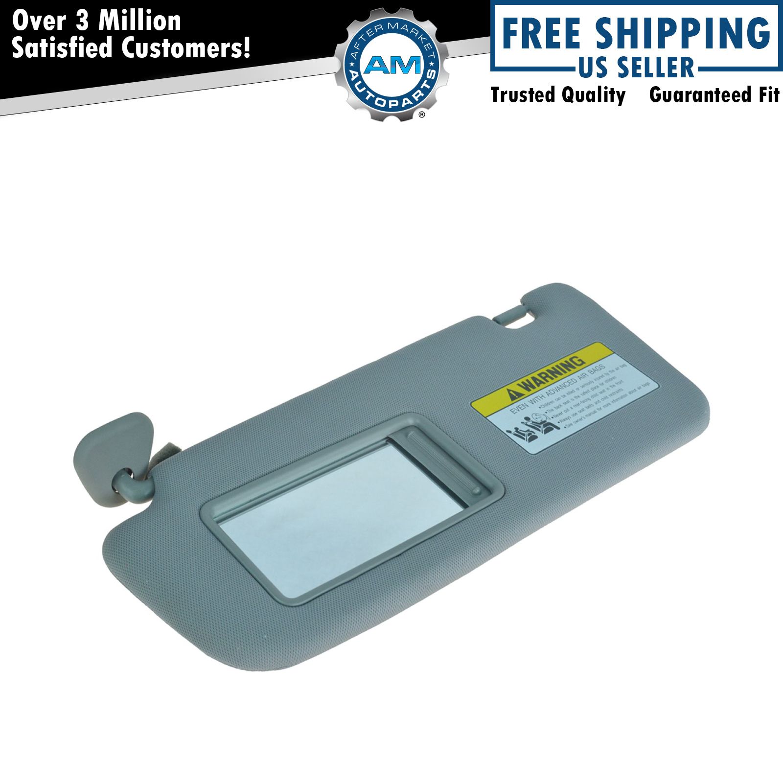 OEM Sun Visor with Mirror Gray Driver Left LH for 0709 Hyundai Santa