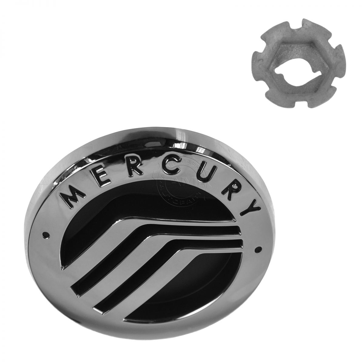 OEM Emblem & Nut Kit Chrome & Black Grill Mount for Mercury Sable Grand