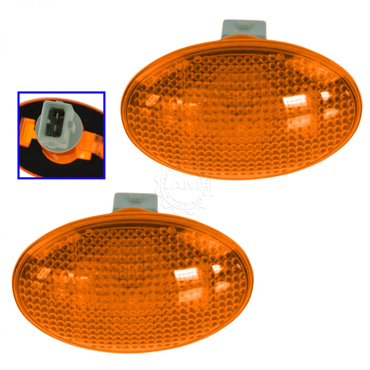 OEM Side Marker Light Assembly Rear Amber Pair Set for Ford F350 F450