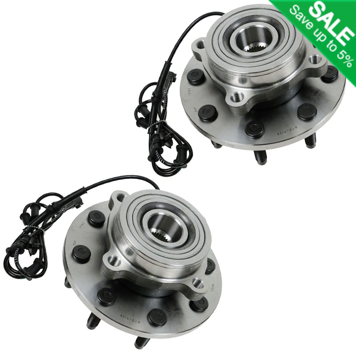 TIMKEN HA590166 Front Wheel Hubs & Bearings Pair Set for Ram 1500 2500
