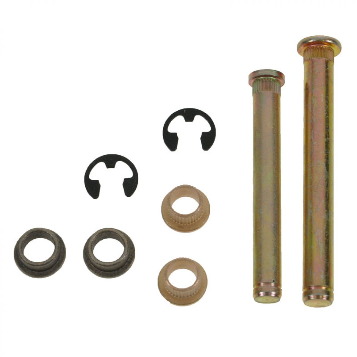Straight Door Hinge Pin Bushing Kit 2 Pins 2 E Clips 4 Bushings for