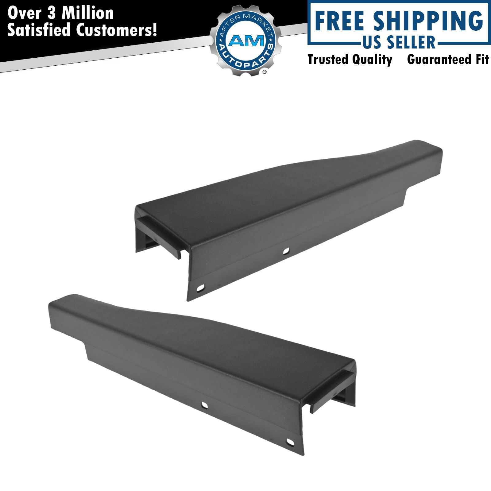 OEM Tailgate Molding Trim End Cap Charcoal Pair Set for Ford Pickup