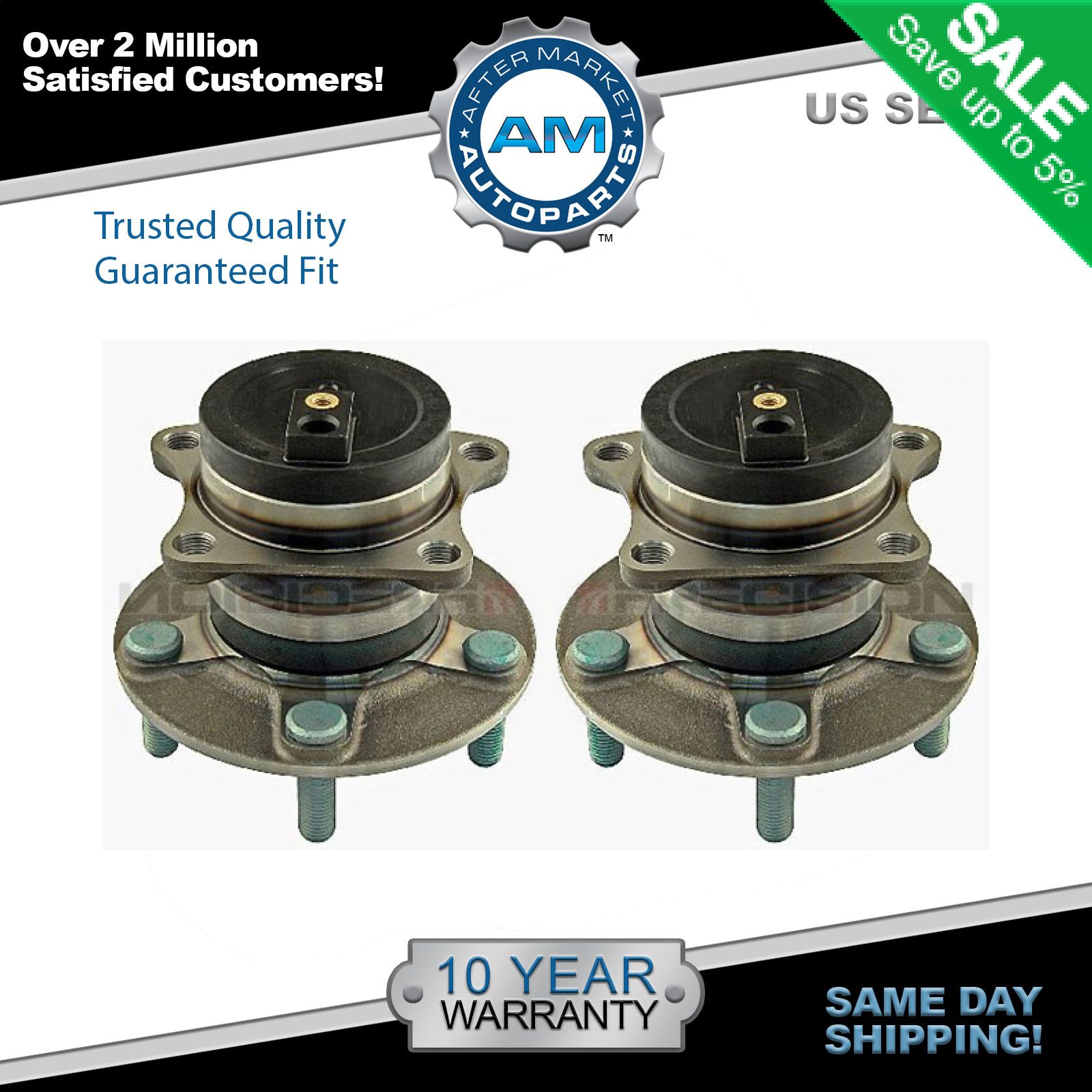 2 Rear Wheel Hub Bearing Assembly For 2007 2011 2012 Mazda CX 7 FWD