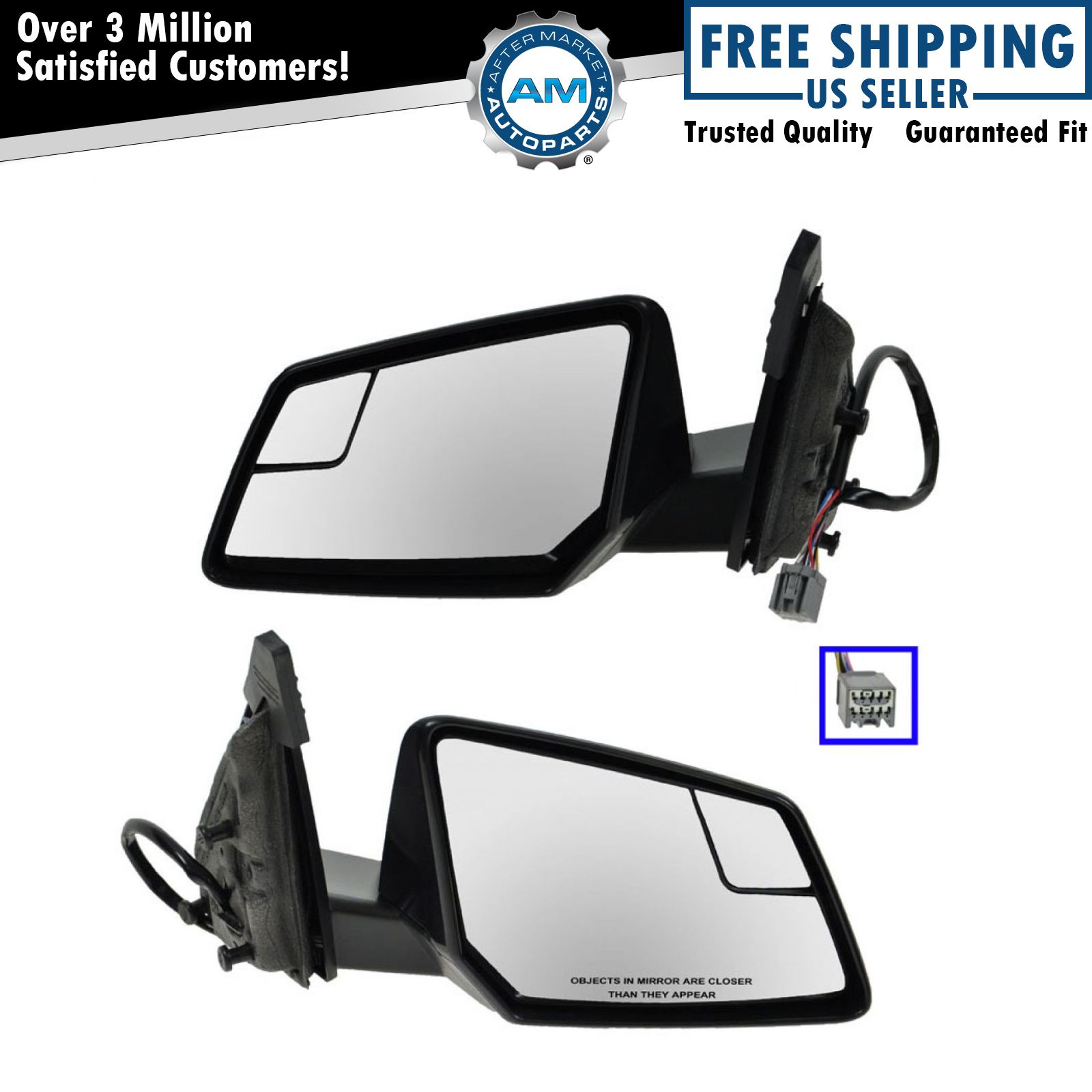 Side View Mirrors Heated Signal Blind Spot Pair Set for Traverse Acadia