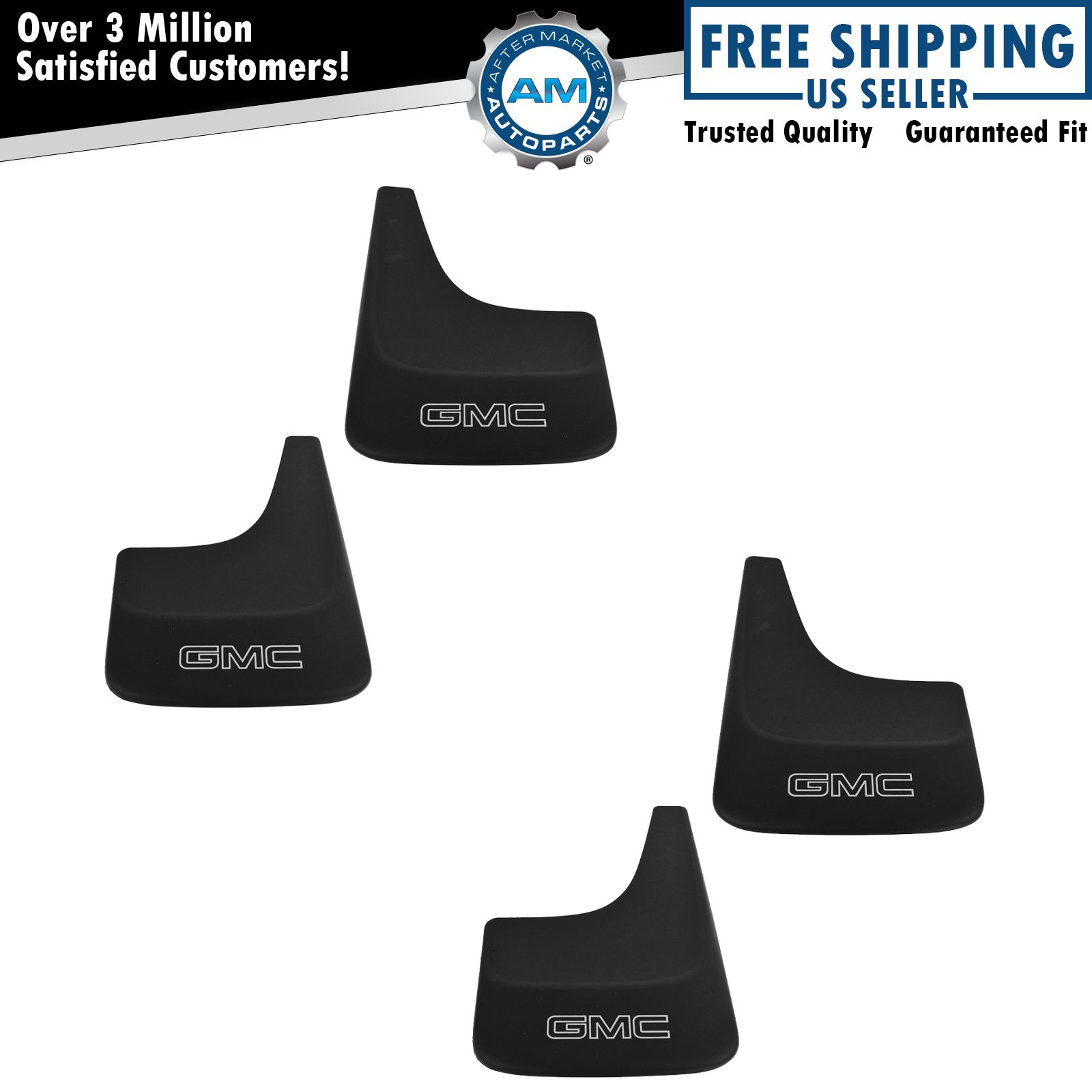 OEM Splash Guard Mud Flaps 12 inch Front & Rear Set of 4 for GMC Sierra