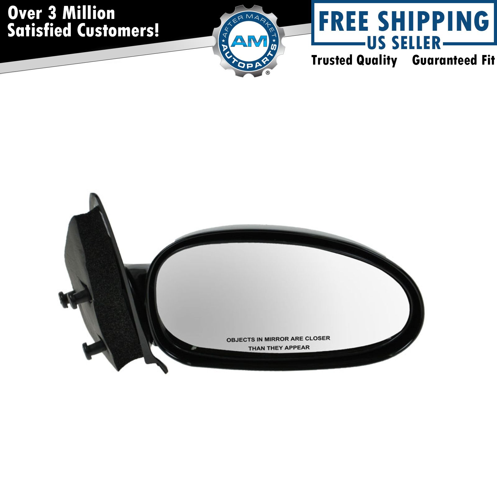 Manual Door Mirror RH Right Passenger Side for 97-02 Saturn Coupe S Series