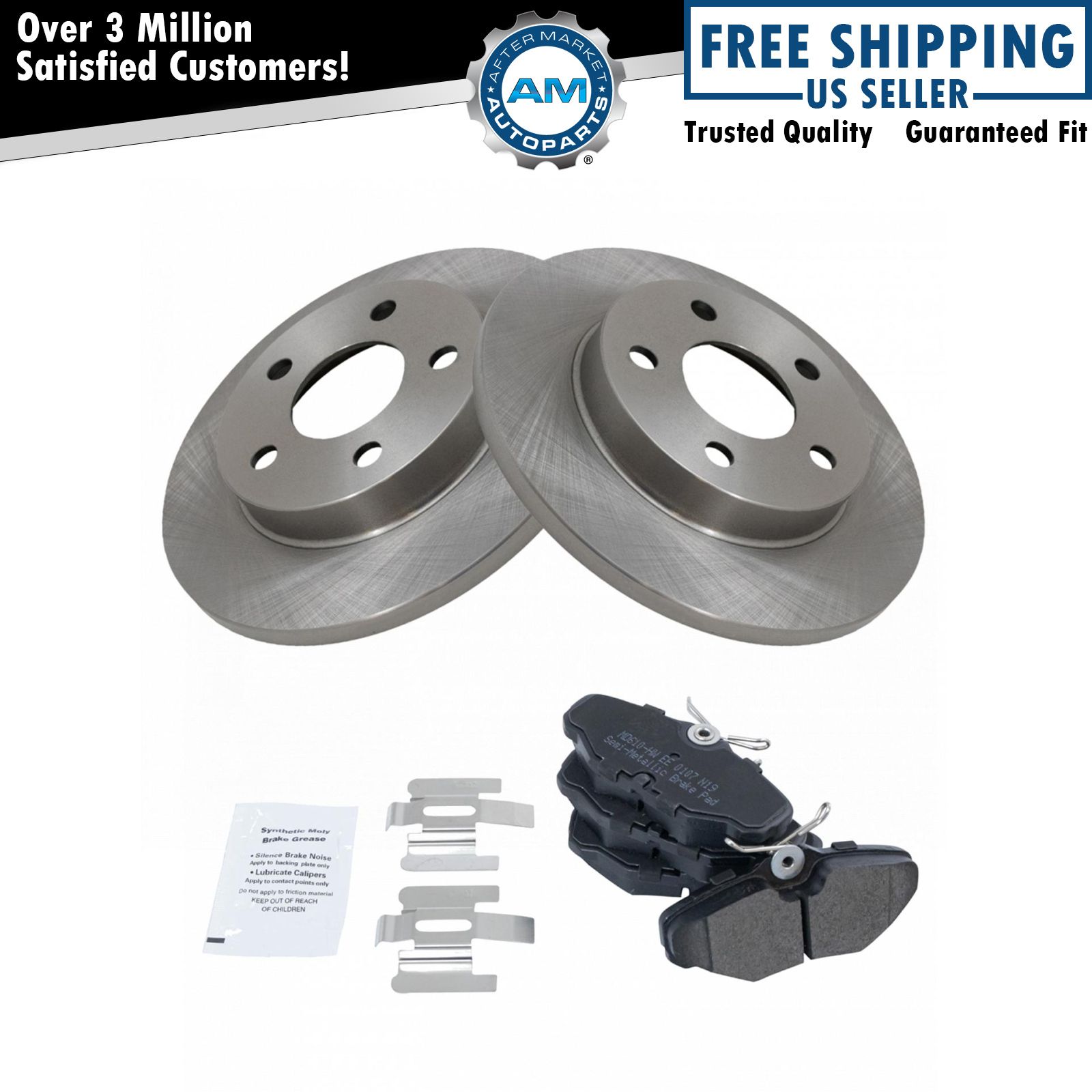 Rear Semi Metallic Disc Brake Pad & Rotor Kit for Ford Taurus Sable