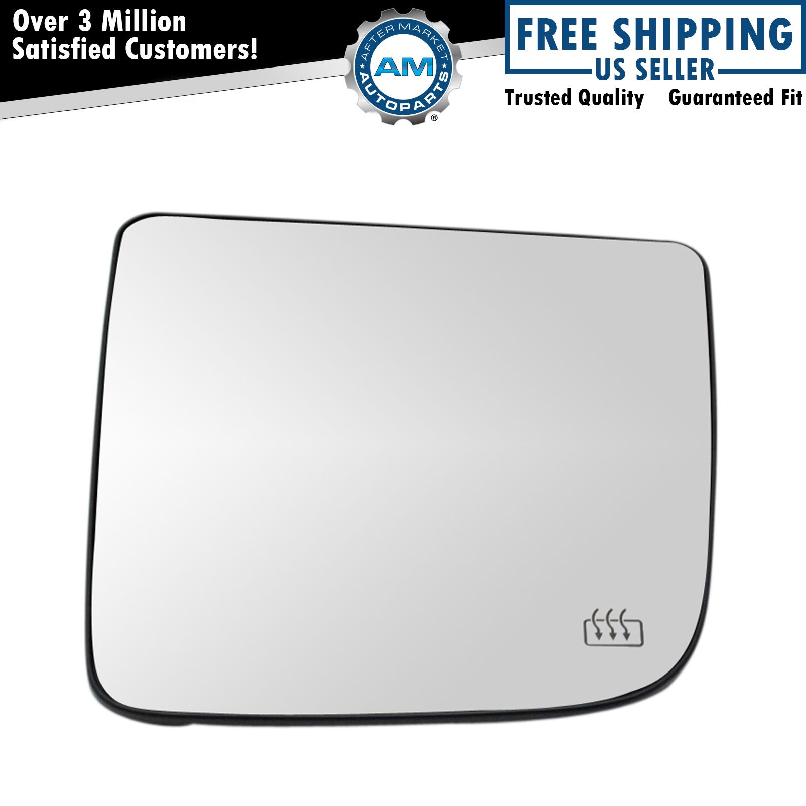 Exterior Towing Mirror Glass w/ Backing Plate LH Diver Side for Nissan Titan