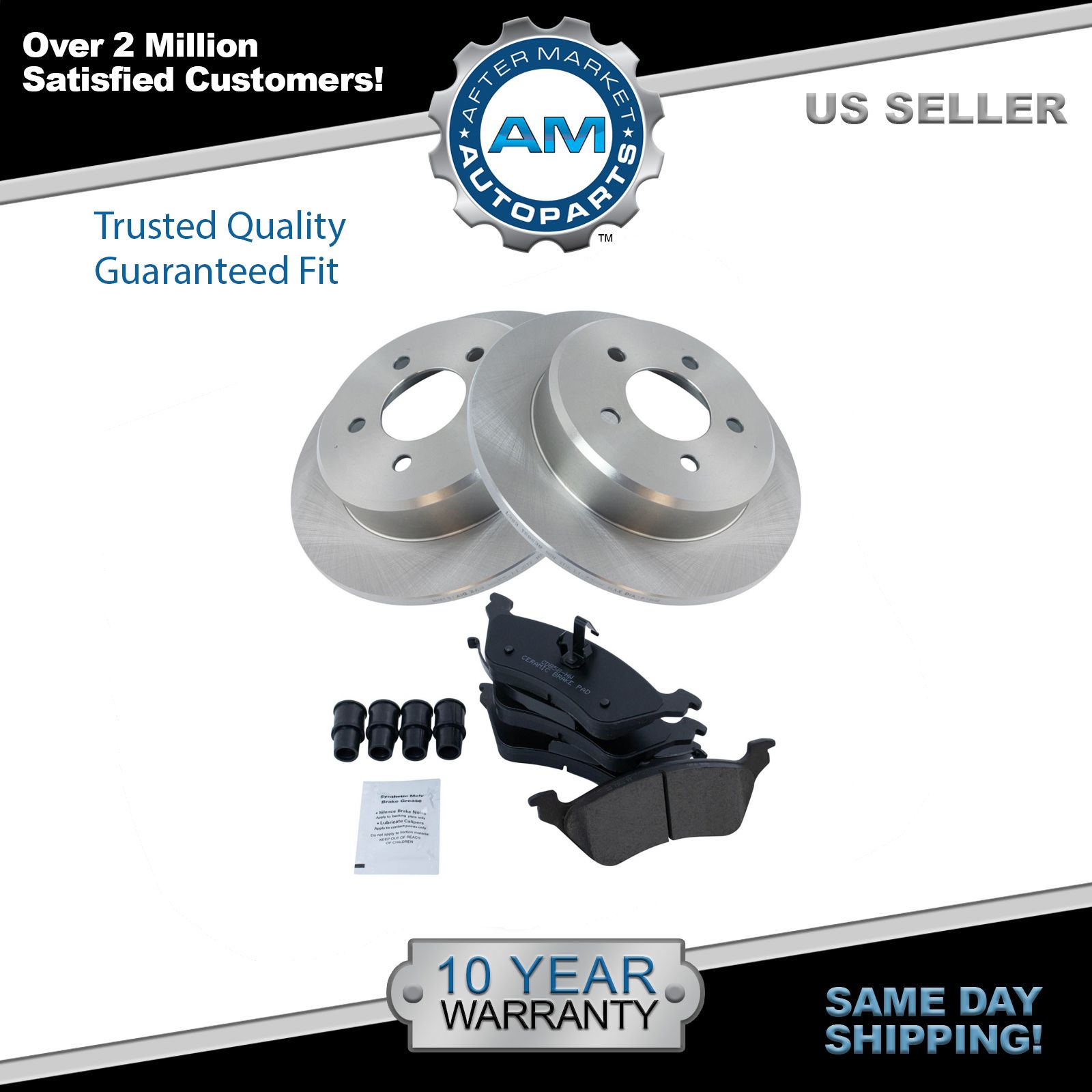 Grand//Caravan 01-07 REAR Brake Rotors Ceramic Pads