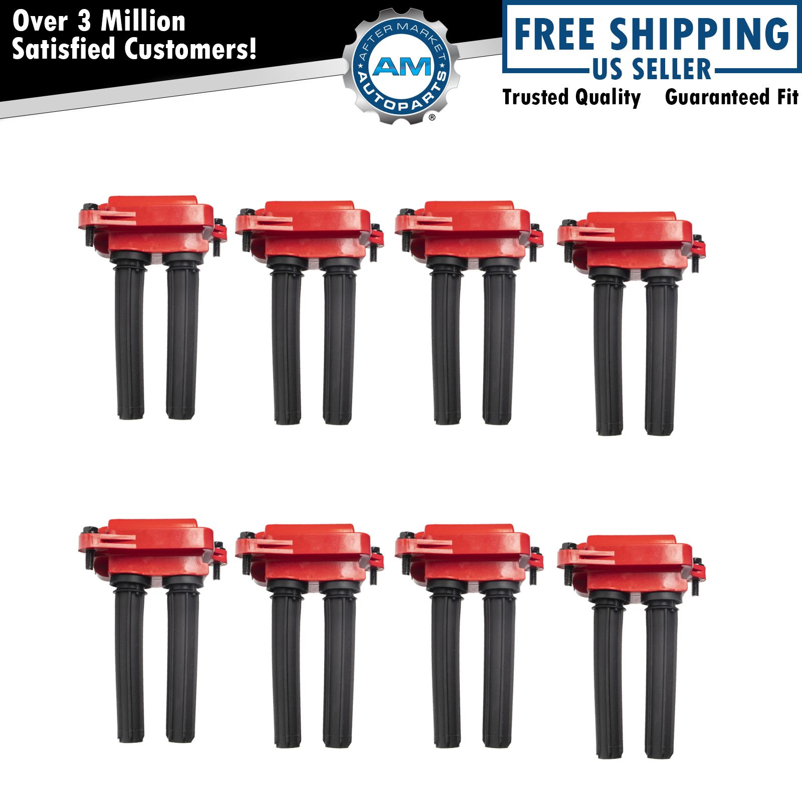 8 Piece Premium High Performance Engine Ignition Coil for Chrysler Dodge Ram New