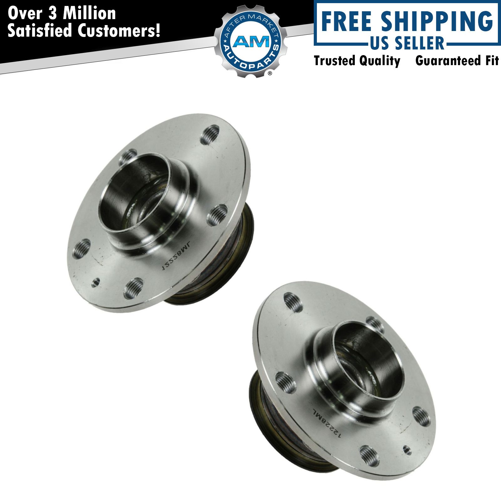 Rear Wheel Hub & Bearing LH & RH Pair Set for Audi Golf GTI Rabbit A3 VW