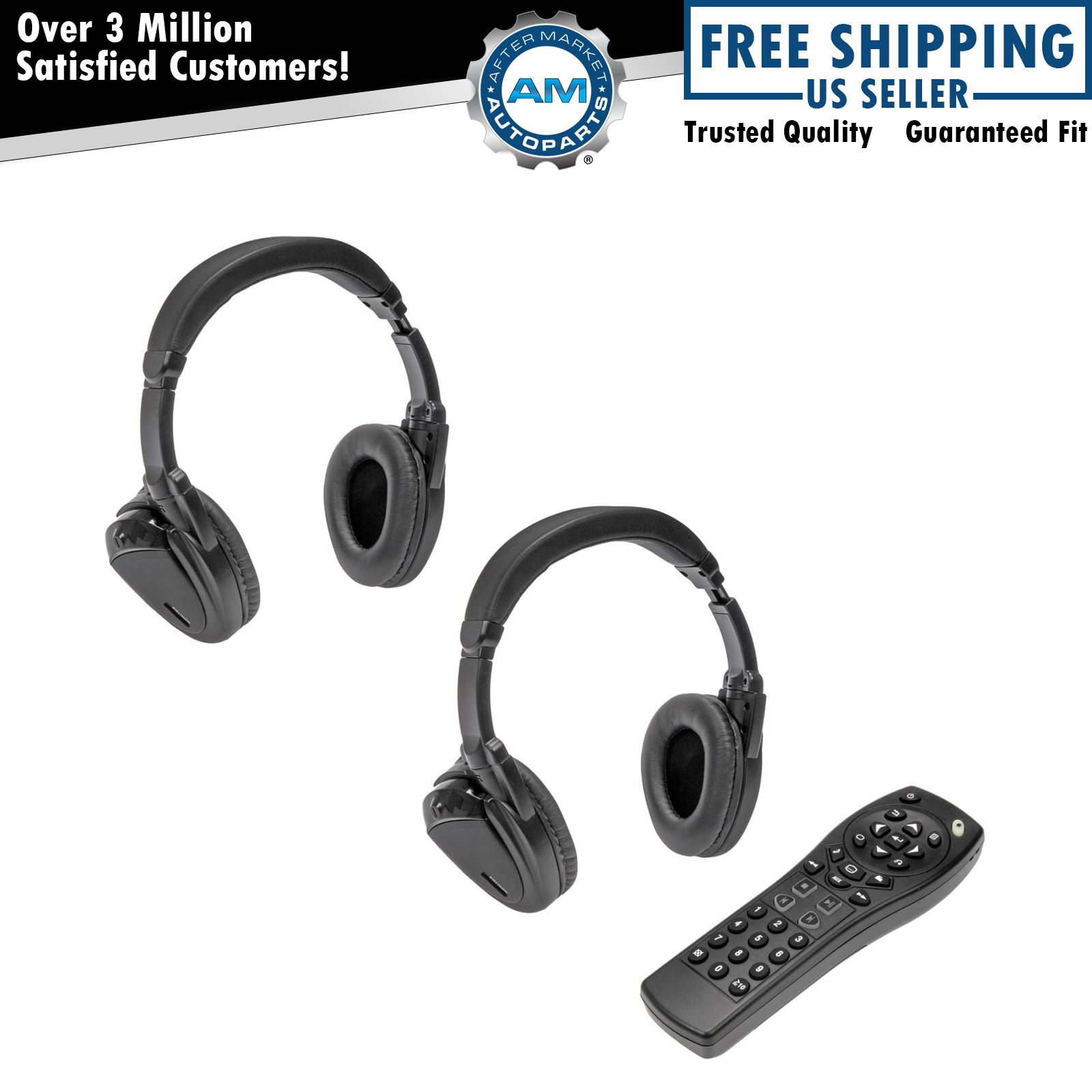 Dorman 2 Wireless Headphones & Remote Control for Chevy Cadillac GMC Buick