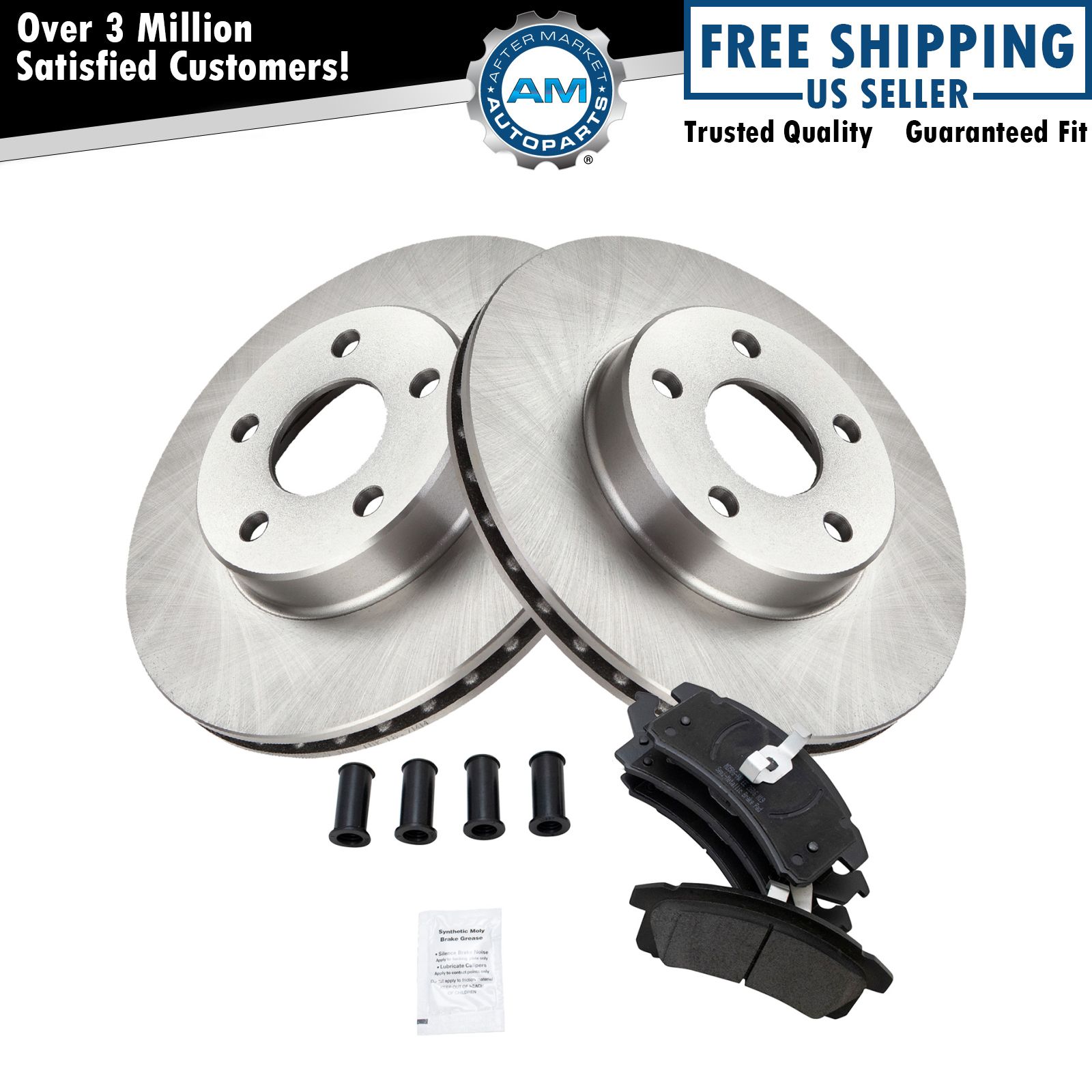 Front Metallic Disc Brake Pad & Rotor Kit for Buick Chevy Olds Pontiac