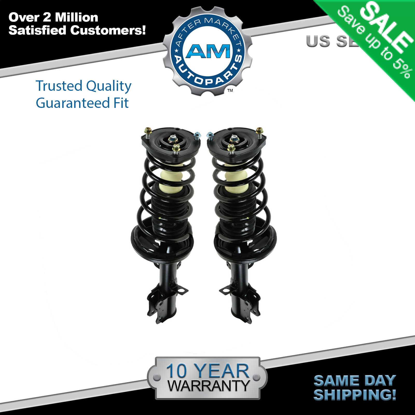 1996 1997 1998 For Toyota Corolla Rear Complete Strut /& Spring Assembly Pair
