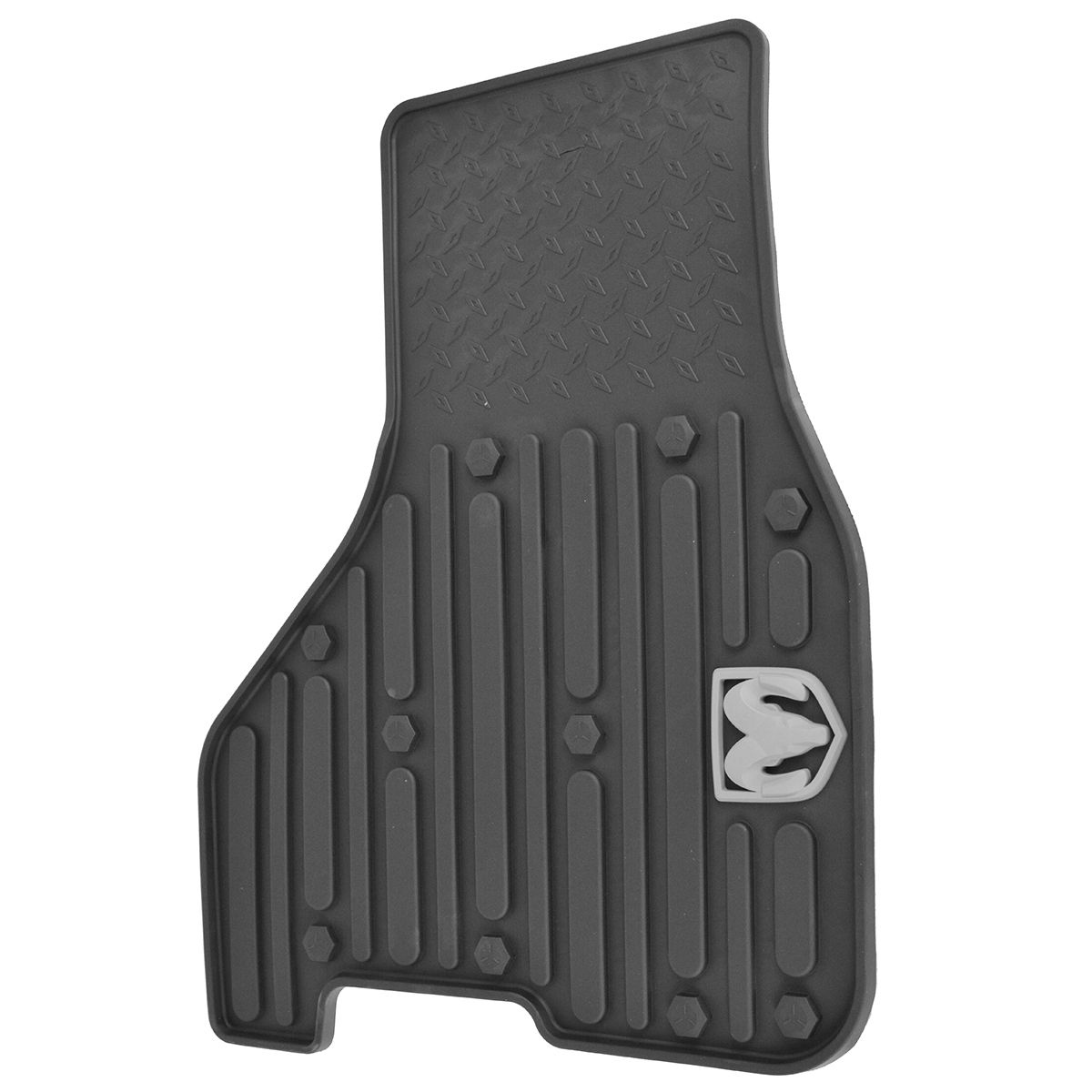 OEM Mopar Front Floor Mat Rubber All Weather Gray Set Pair for Ram Crew