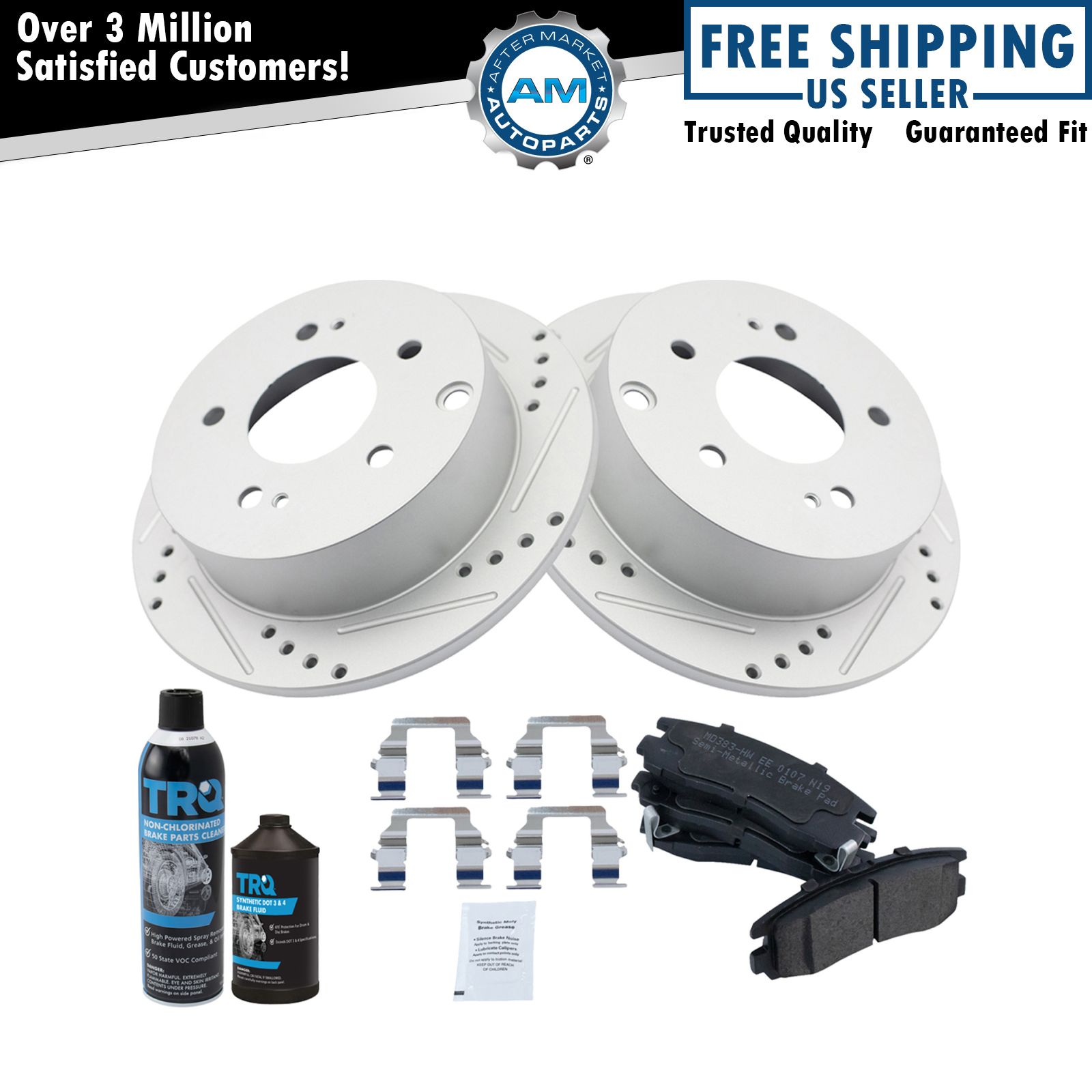 Rear Brake Pad & Performance Rotor Kit w/Chemicals for Eclipse Galant