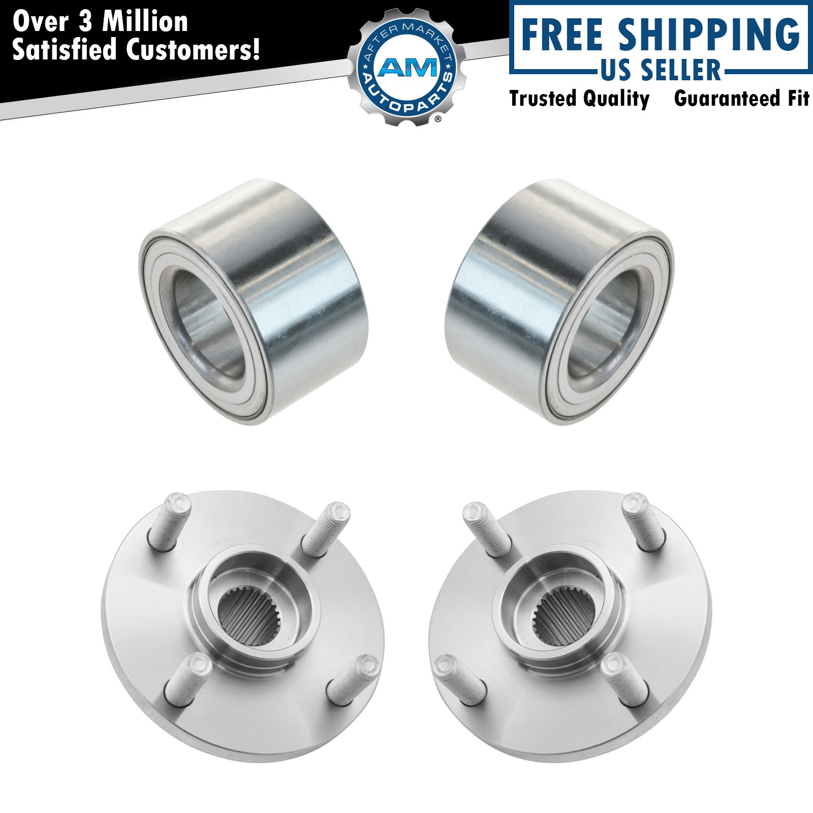 Front Wheel Bearing & Hub Pair For 2001-2003 Toyota Prius – AM Autoparts (L+R)