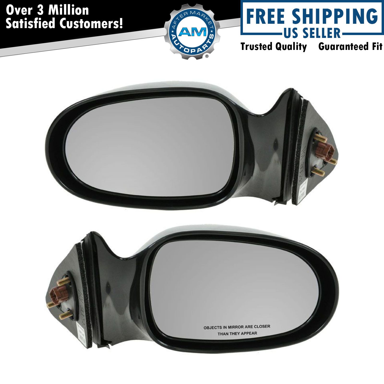 Power Side Mirrors Left LH & Right RH Pair Set of 2 For 00-01 Nissan Altima