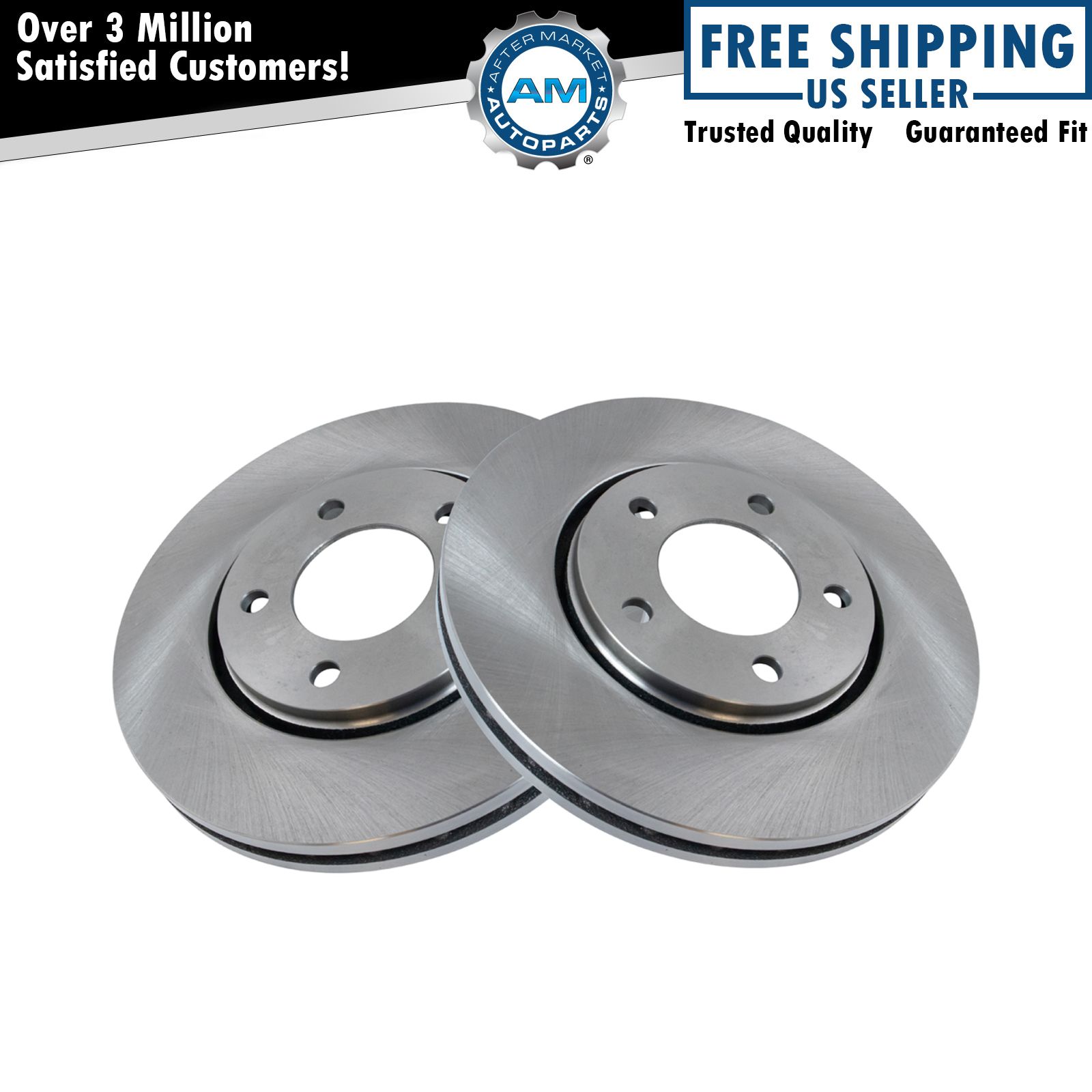 Front Brake Rotor Pair Set for Dodge Caravan Voyager Town & Country