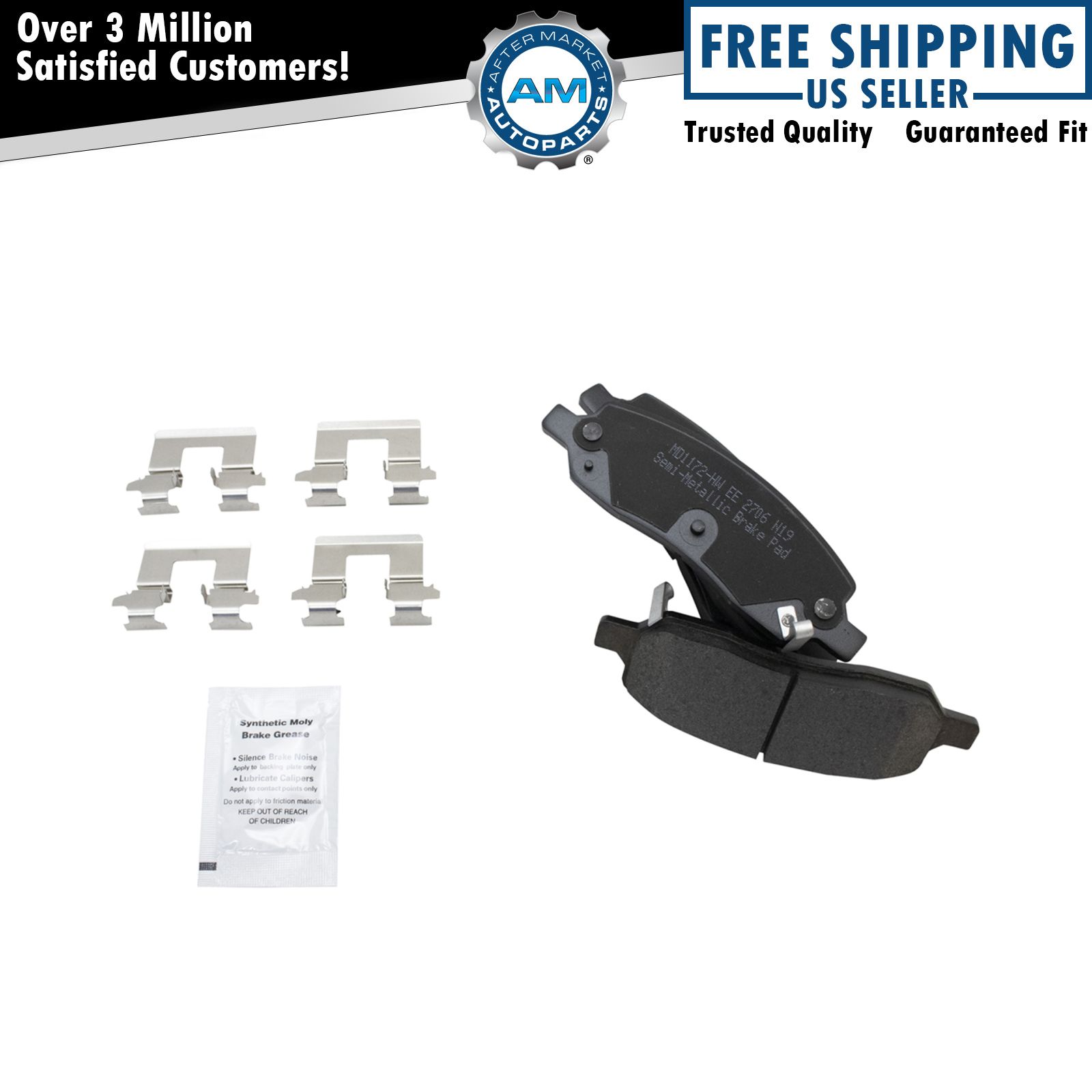 Rear Brake Pads Semi-Metallic For 2006-2011 Buick Lucerne Cadillac DTS