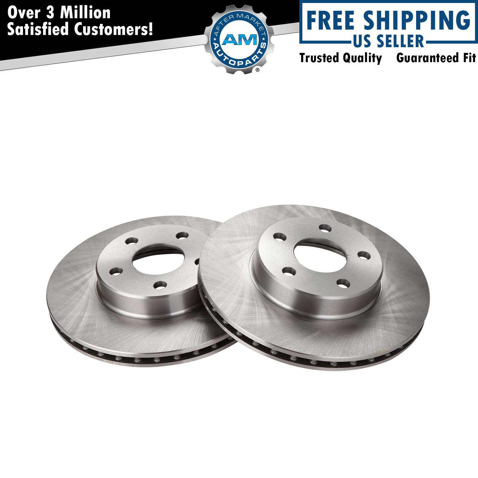 Front Brake Rotor Pair Set of 2 for Buick Chevy Pontiac Olds Grand Am