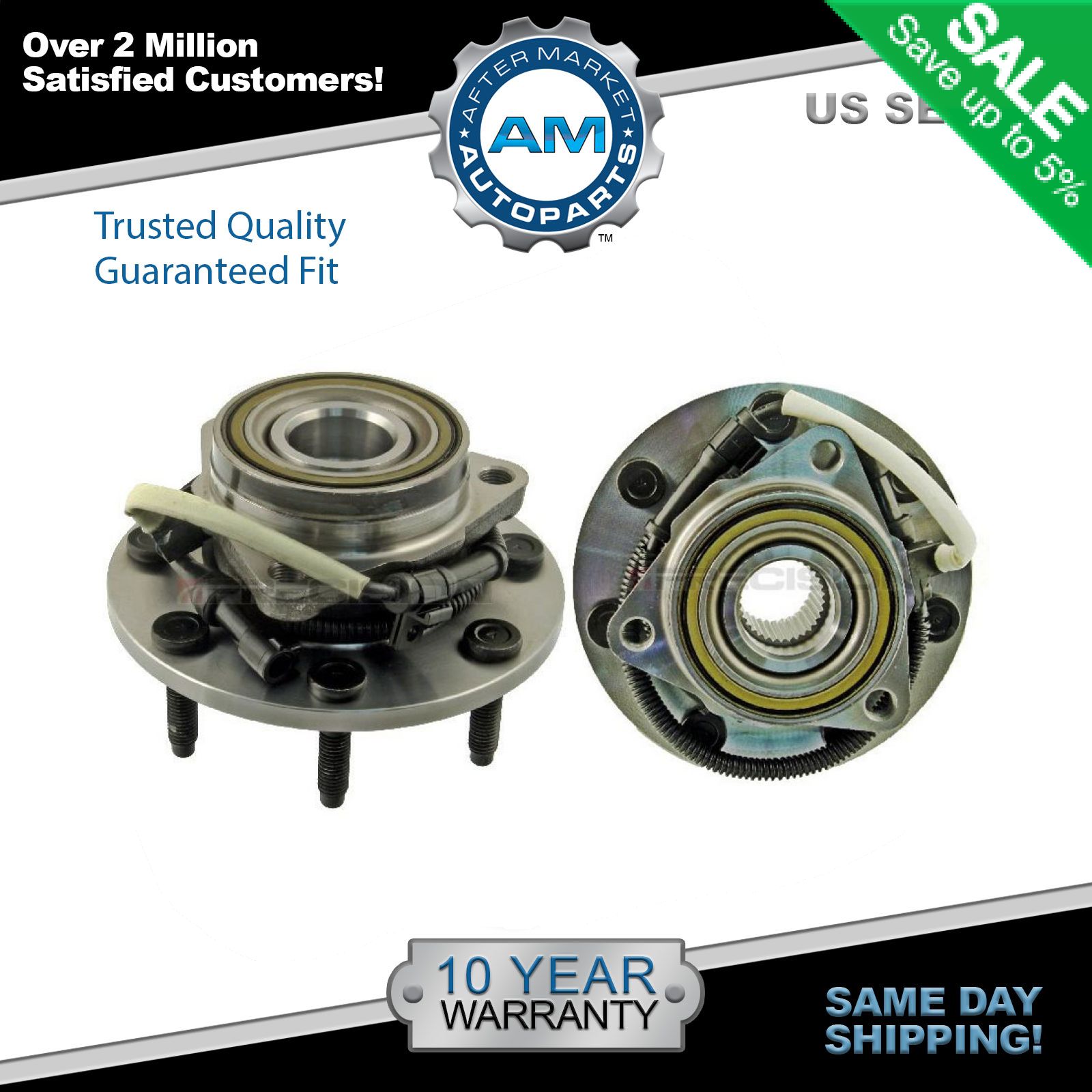 4WD 4x4 Front Wheel Hub & Bearing Pair for F150 F250 w/ ABS eBay