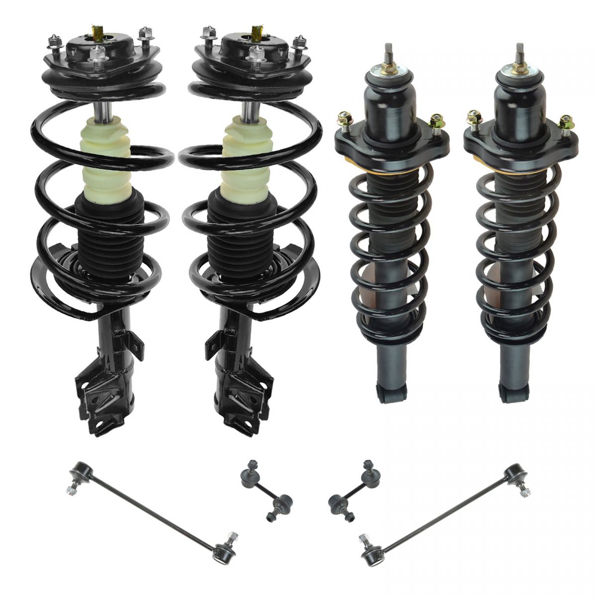 8 Piece Suspension Kit Complete Loaded Struts w/ Sway Bar End Links New