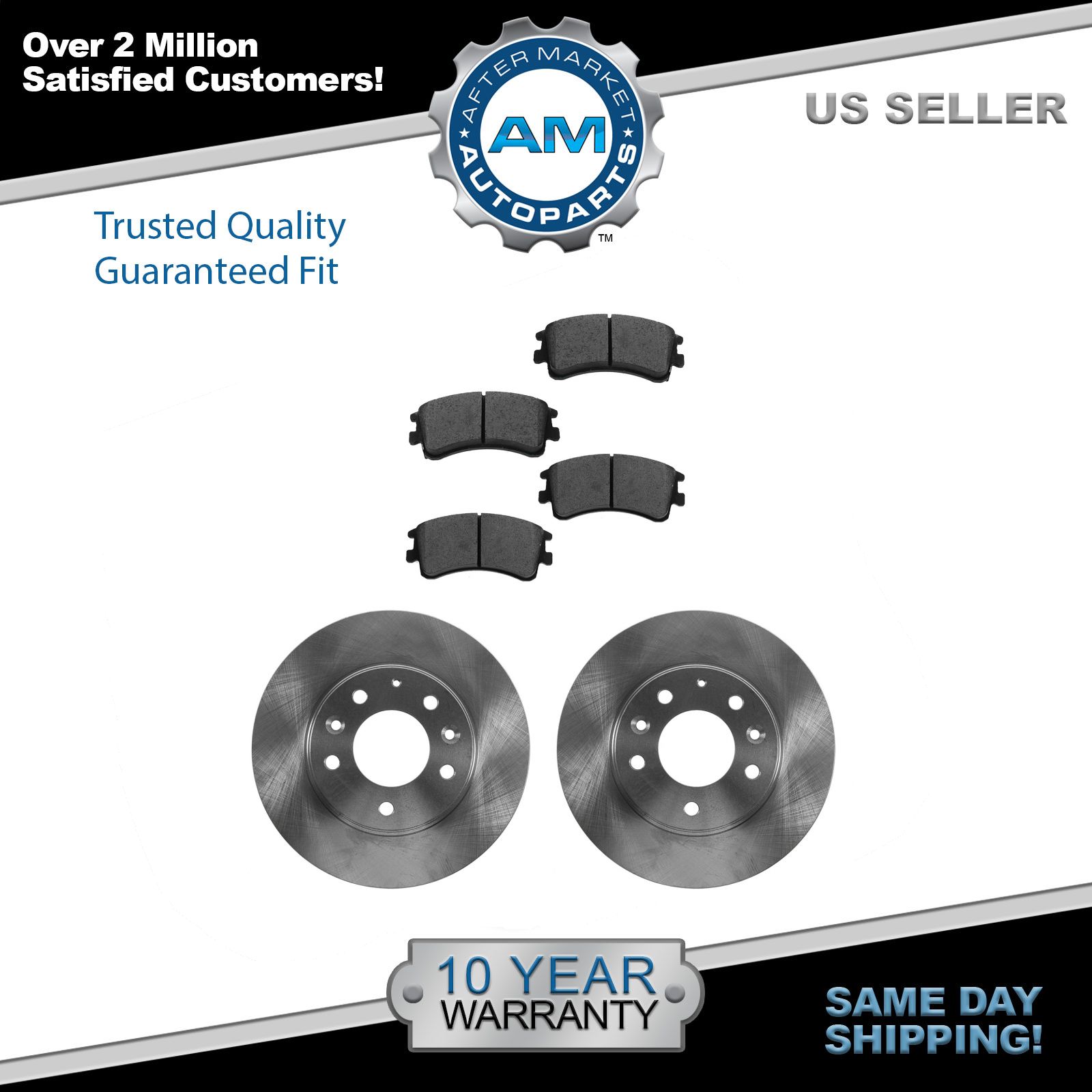 4 Platinum Hart *DRILLED & SLOTTED* Disc Brake Rotors 1916 2 FRONT + 2