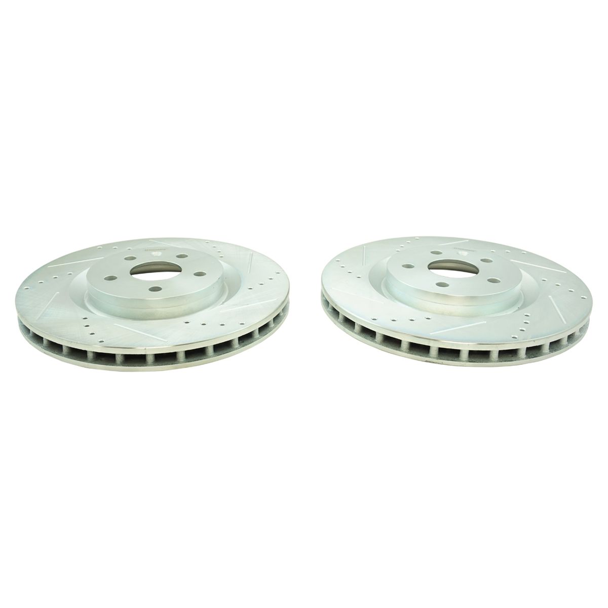 Front & Rear Performance Drilled Slotted Zinc Coated Rotor Kit for GM