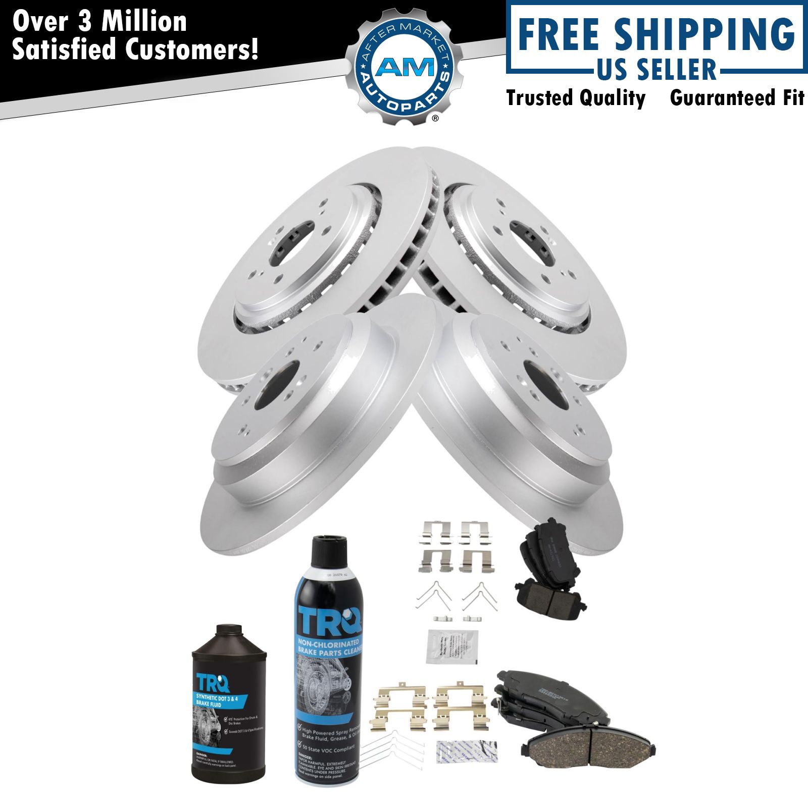 <b>Dot 3 & 4 Ceramic Brake Pad & Rotor Kit</b>