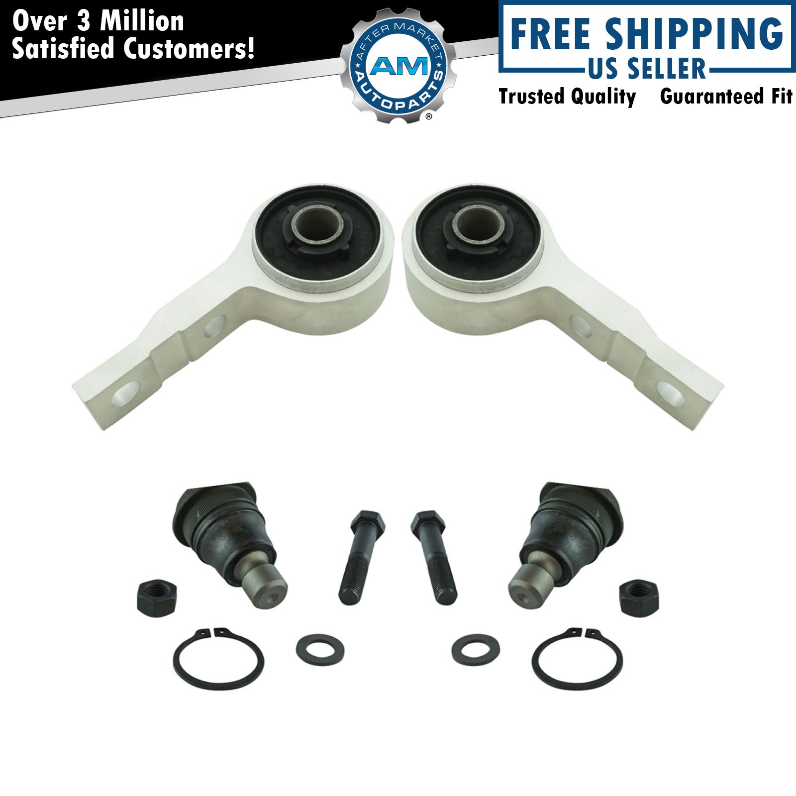 Front Lower Control Arm Ball Joint Bushing Bracket Kit Set 4pc for 04-09 Quest