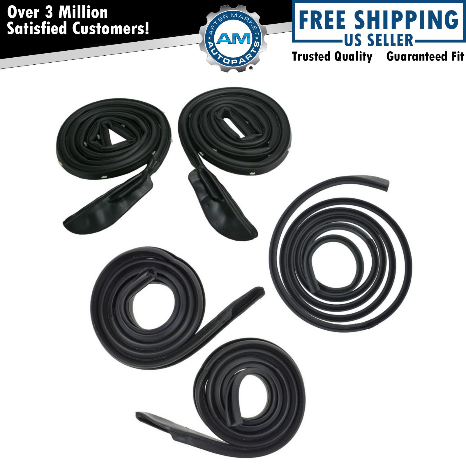 Weatherstrip Rubber Seal Set Kit Door Roofrail Trunk for 66-67 Dodge Charger