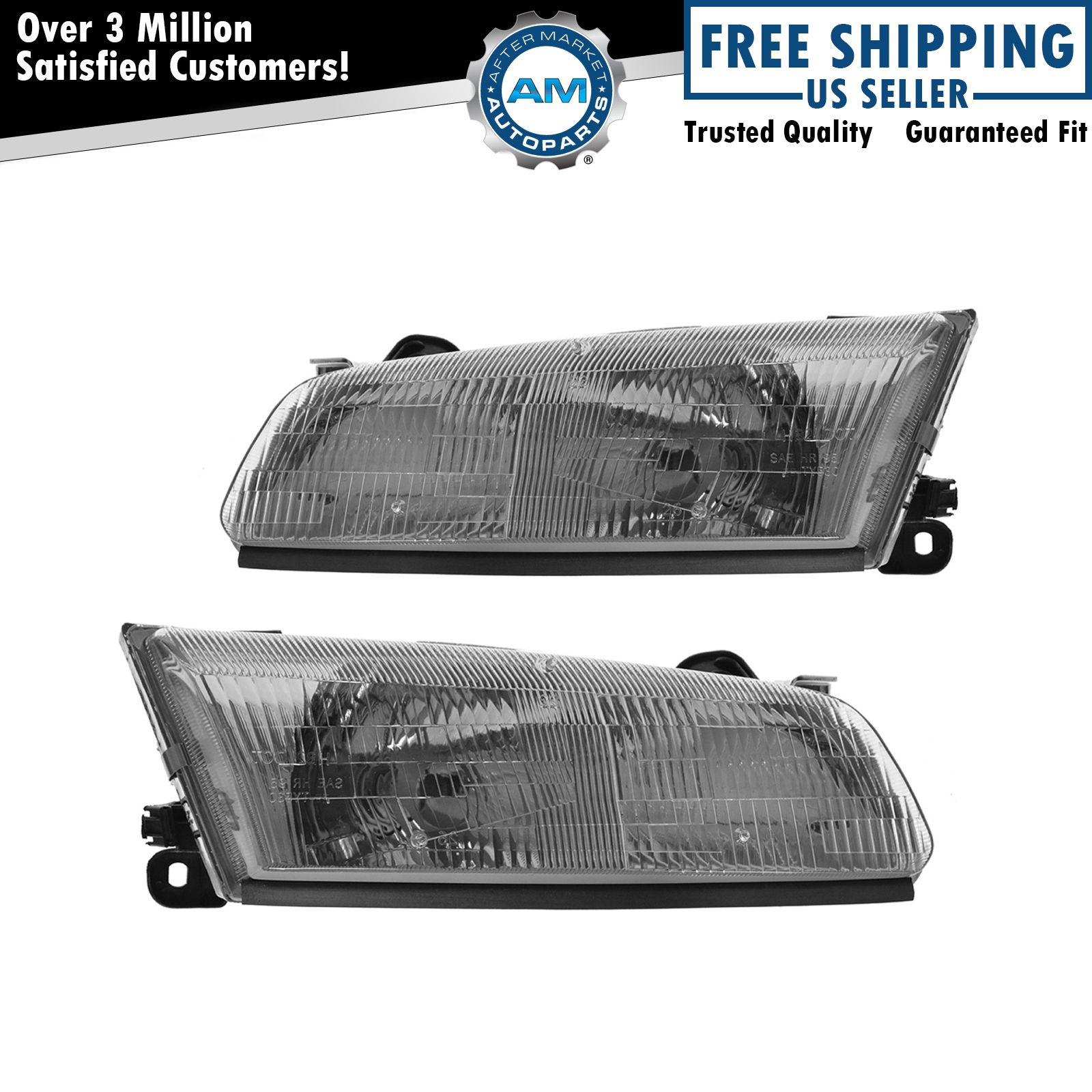 Headlights Headlamps Left & Right Pair Set for 97-99 Toyota Camry | eBay