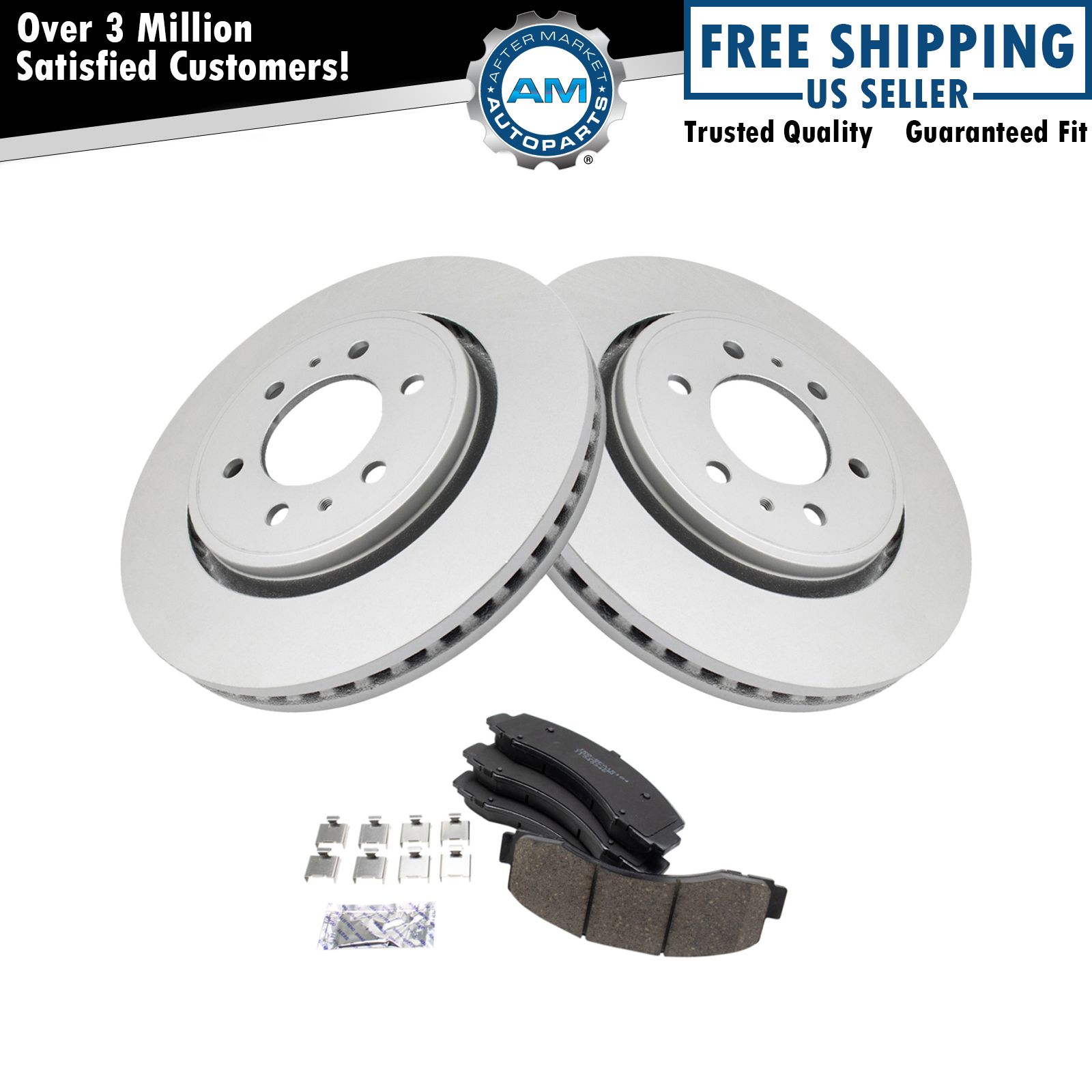 Front Ceramic Brake Pads & G-Coated Rotors Kit for F150 Expedition Navigator