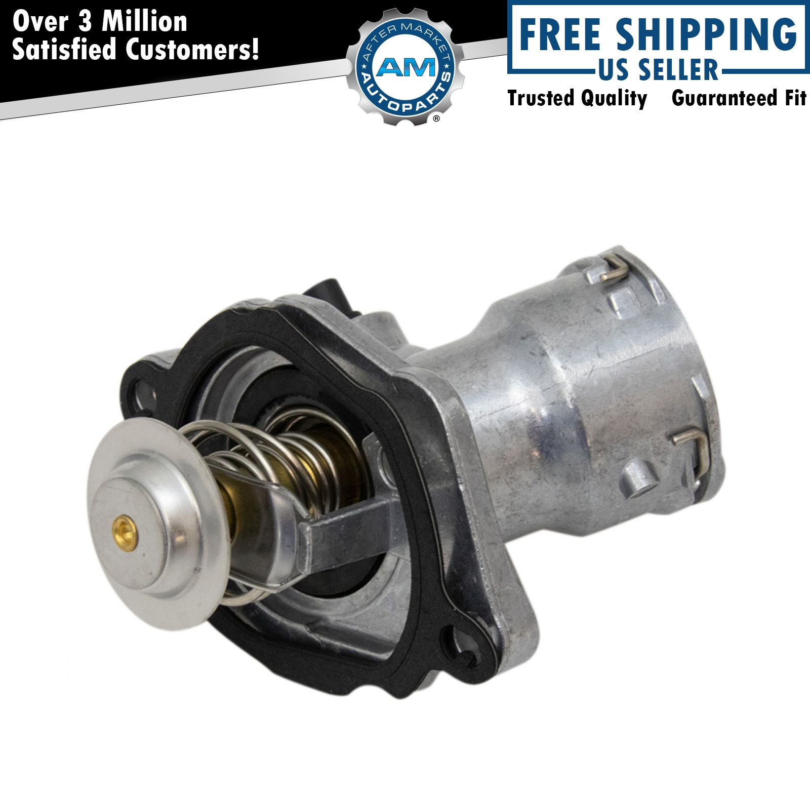 Engine Coolant Thermostat with Housing & Temp Sensor for Mercedes Benz Dodge