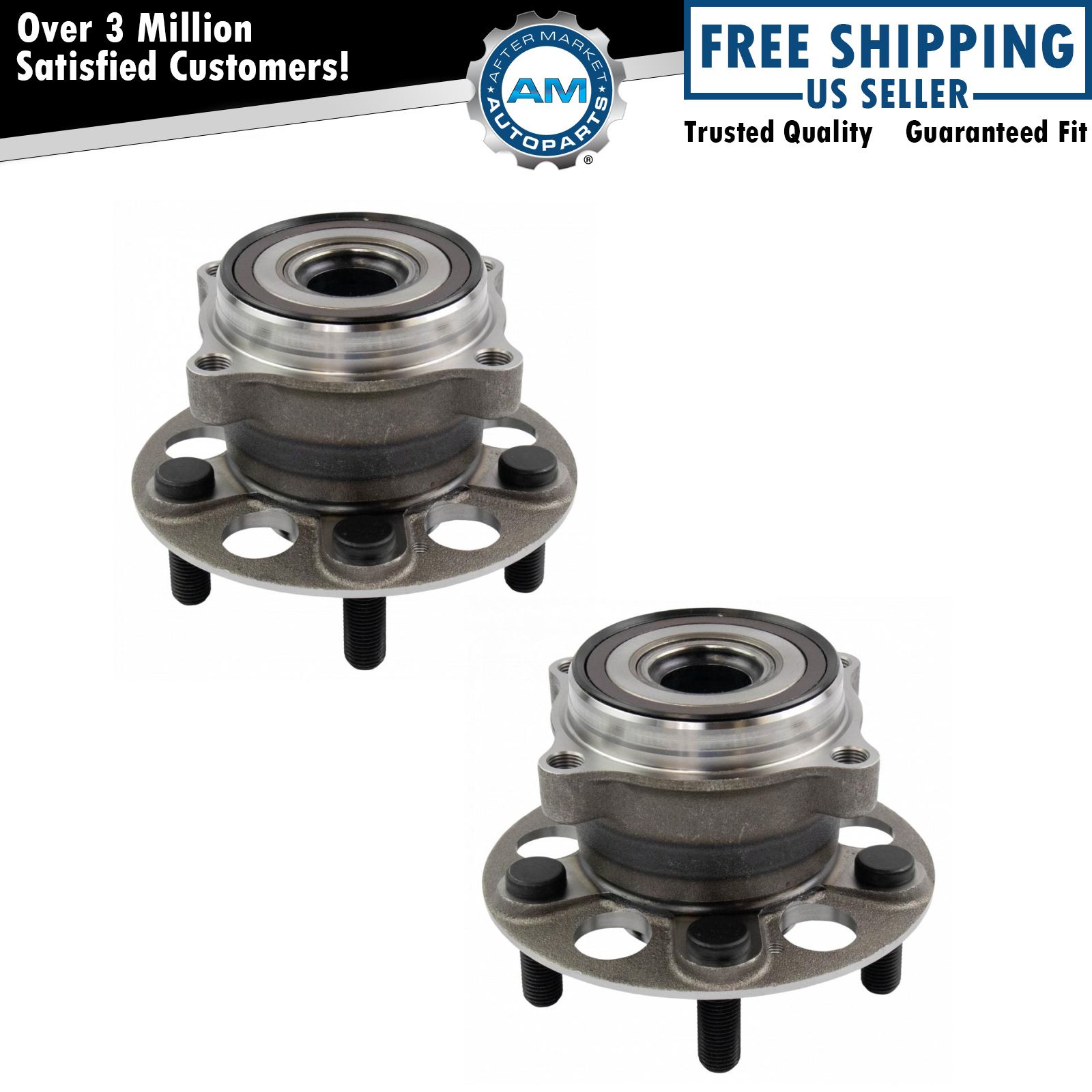 Rear Wheel Bearing & Hub Assembly Pair LH & RH Sides for Honda