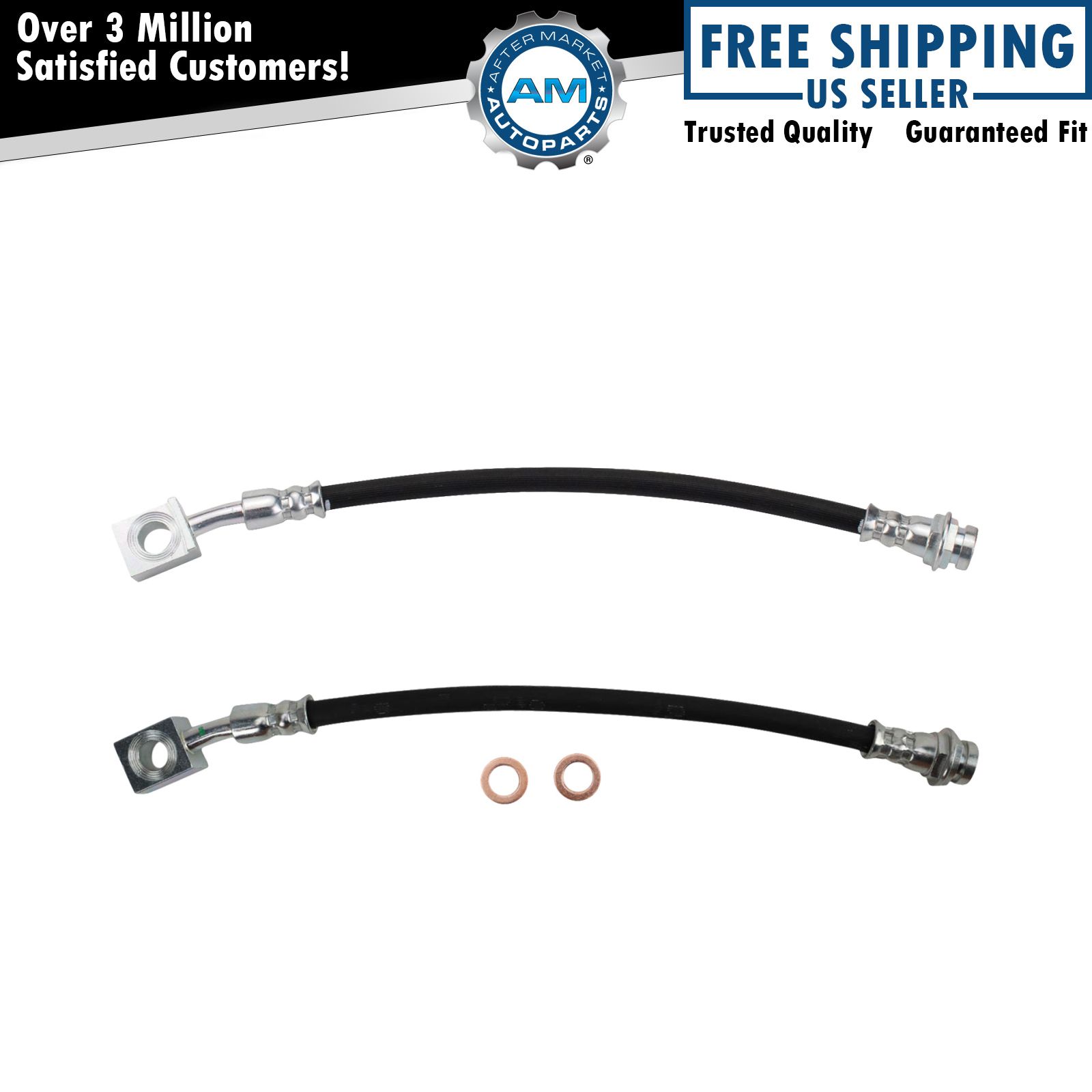 Rear Brake Hose Set Fits 2002-2006 Cadillac 2000-2006 Chevrolet 2000-2006 GMC