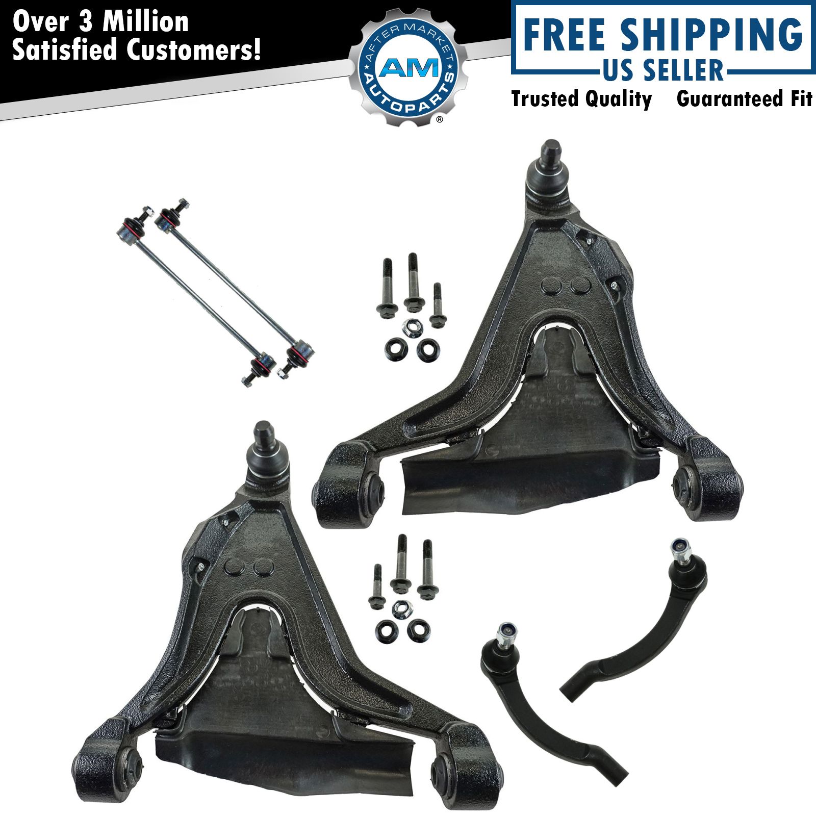 Front Control Arm Tie Rod Sway Bar Suspension Kit Set of 6 for Volvo 850 S70 V70