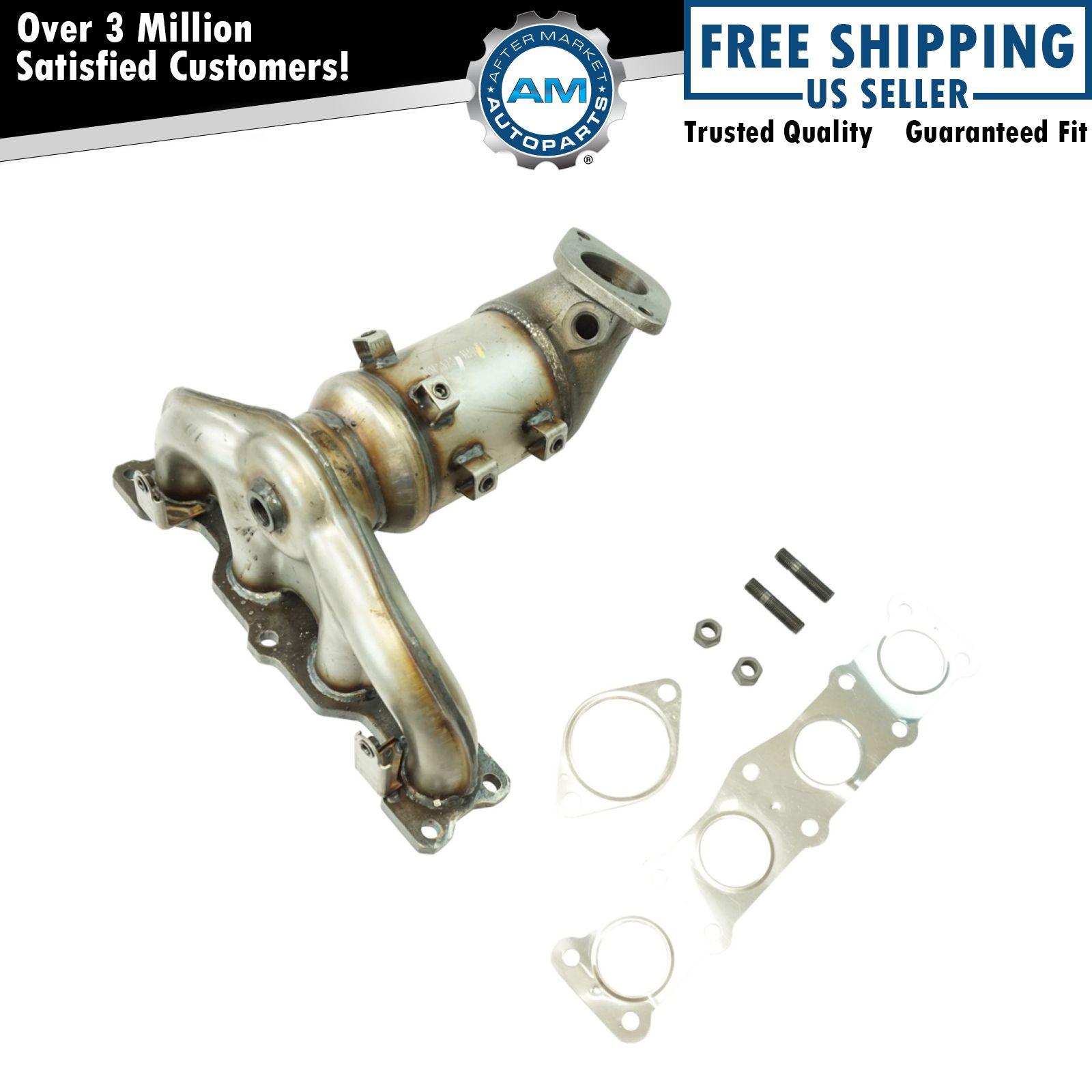 Engine Exhaust Manifold w/ Catalytic Converter Gaskets & Hardware Kit for Kia