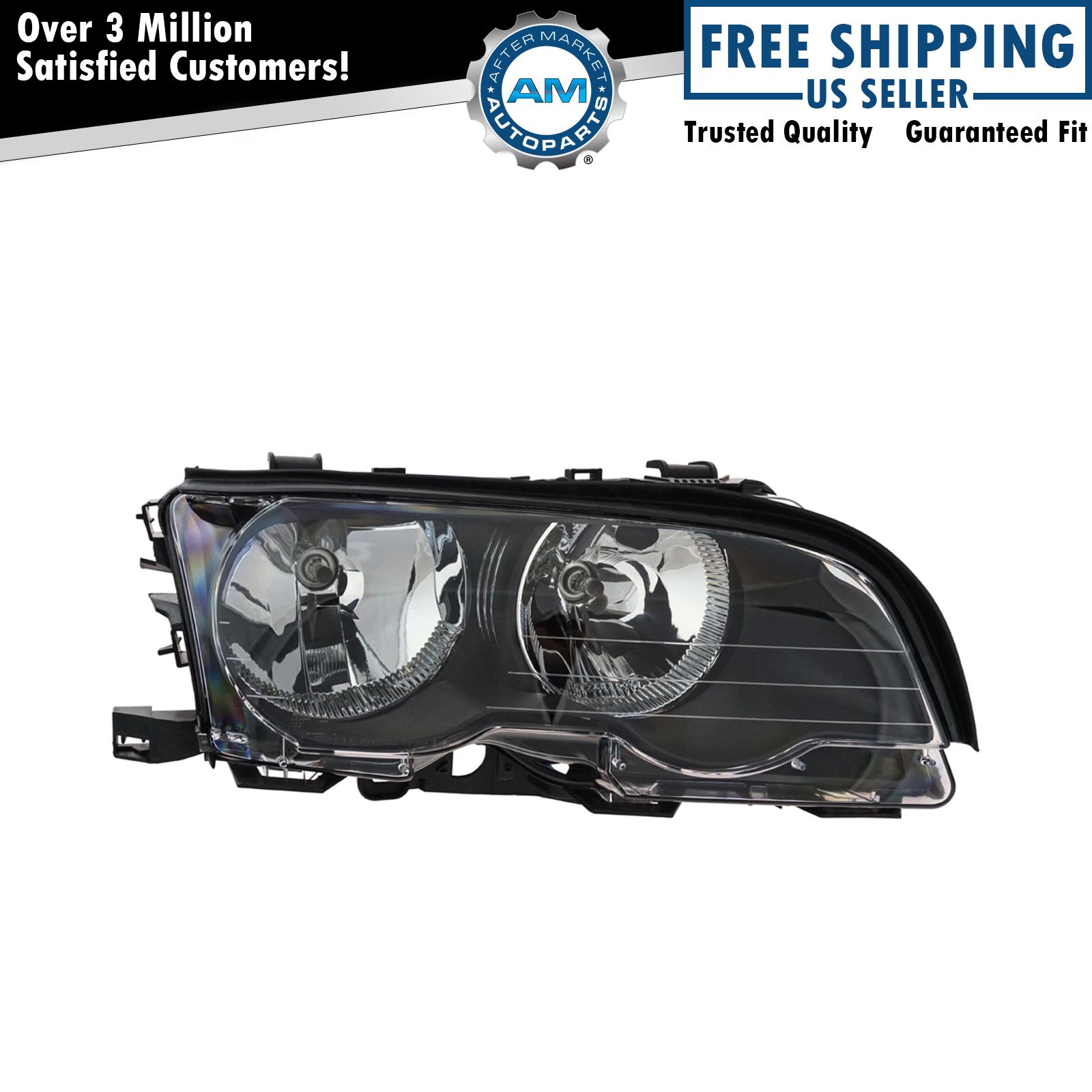Headlight Headlamp Passenger Side Right RH NEW for BMW E46 3 Series 2 Door