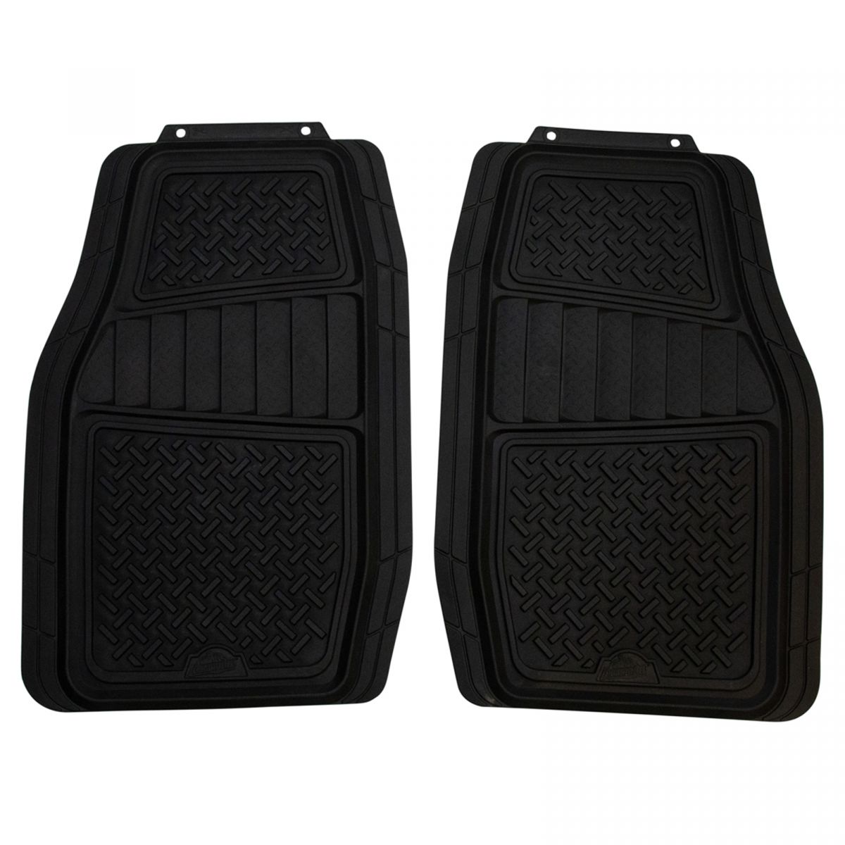 Armor All Cut to Fit Black HD Rubber All Season Diamond Plate Floor Mat