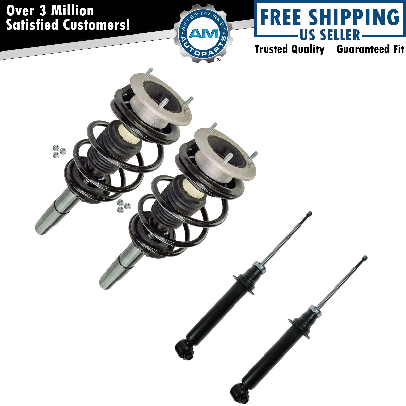 Front Quick Complete Strut Assembly Rear Shock Absorber Kit Set 4pc for 5-Series