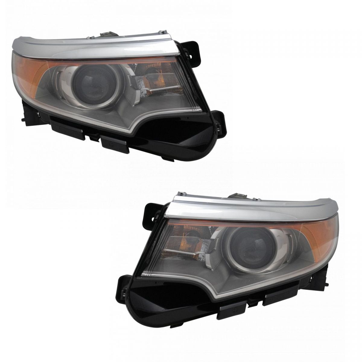 Headlight Headlamp Combination Assembly Pair LH & RH Set for Ford Edge